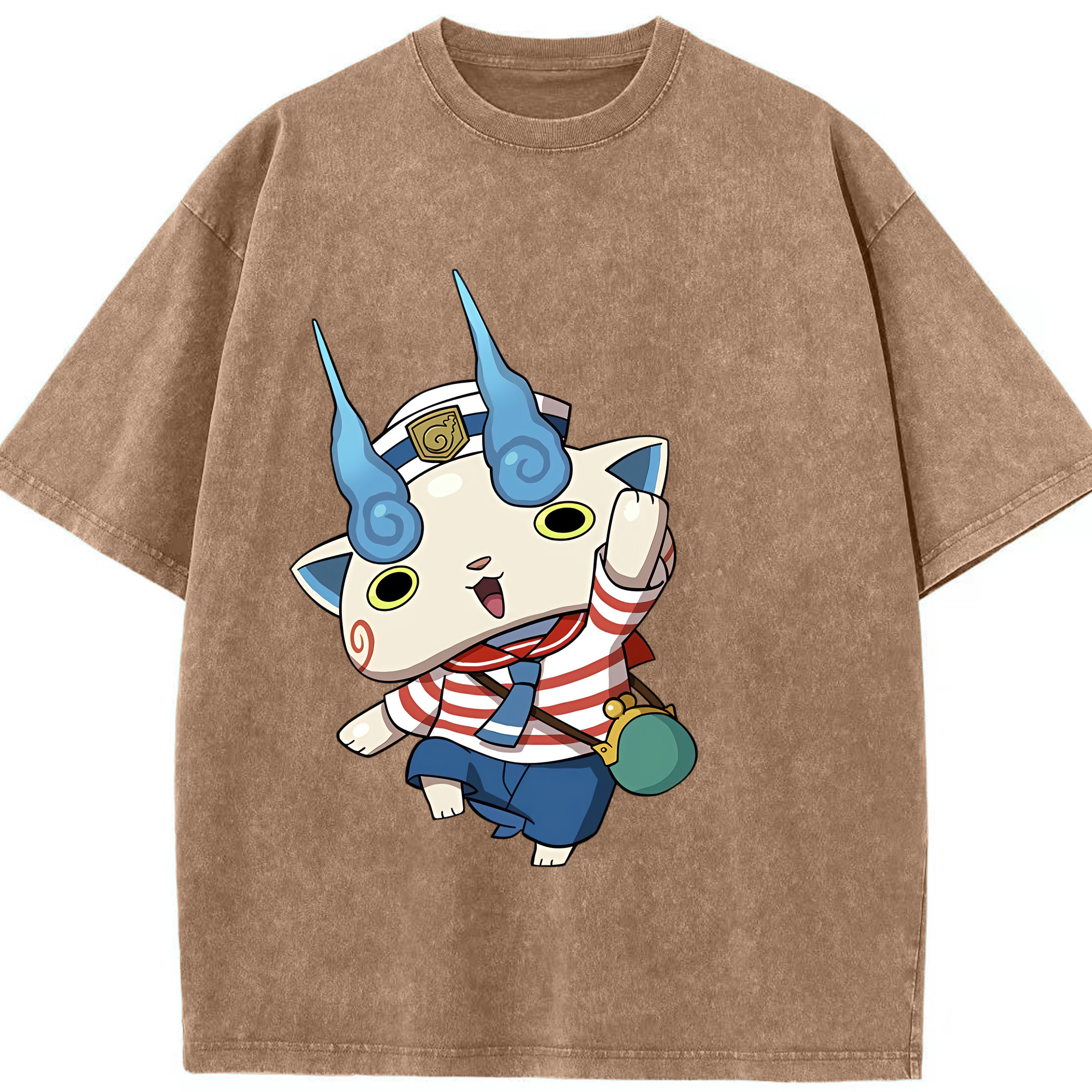 （画像用） 妖怪ウォッチ Yo-kai Watch 綿100% ヴィンテージ風 半袖Tシャツ（フロントプリント）