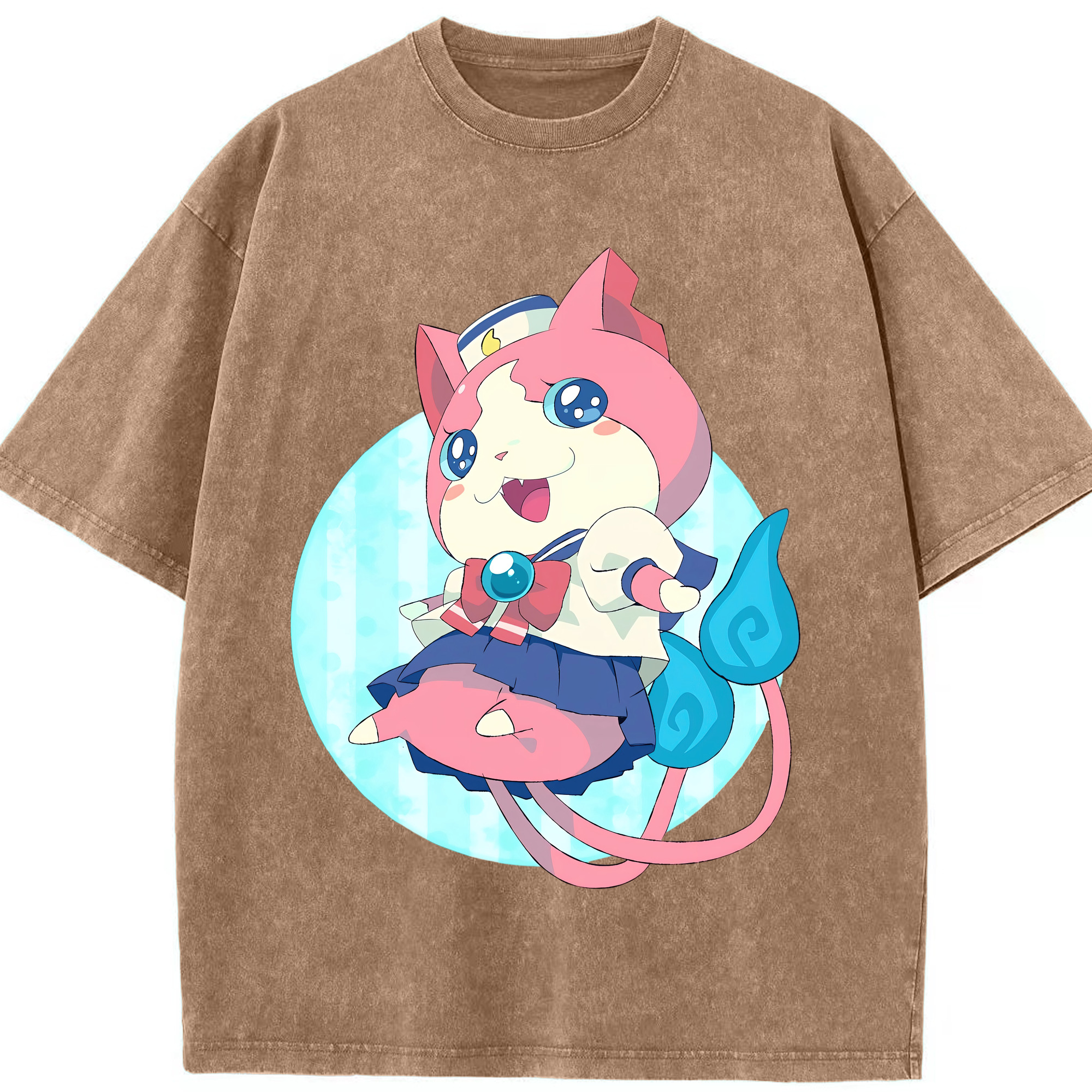 （画像用） 妖怪ウォッチ Yo-kai Watch 綿100% ヴィンテージ風 半袖Tシャツ（フロントプリント）
