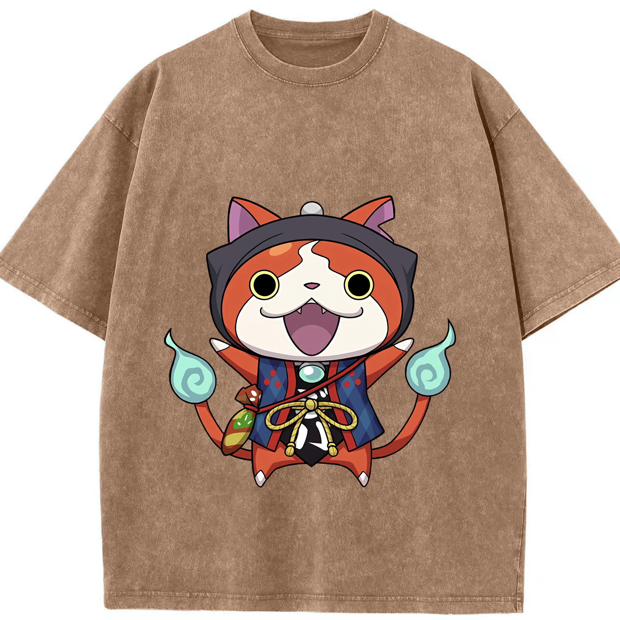 （画像用） 妖怪ウォッチ Yo-kai Watch 綿100% ヴィンテージ風 半袖Tシャツ（フロントプリント）