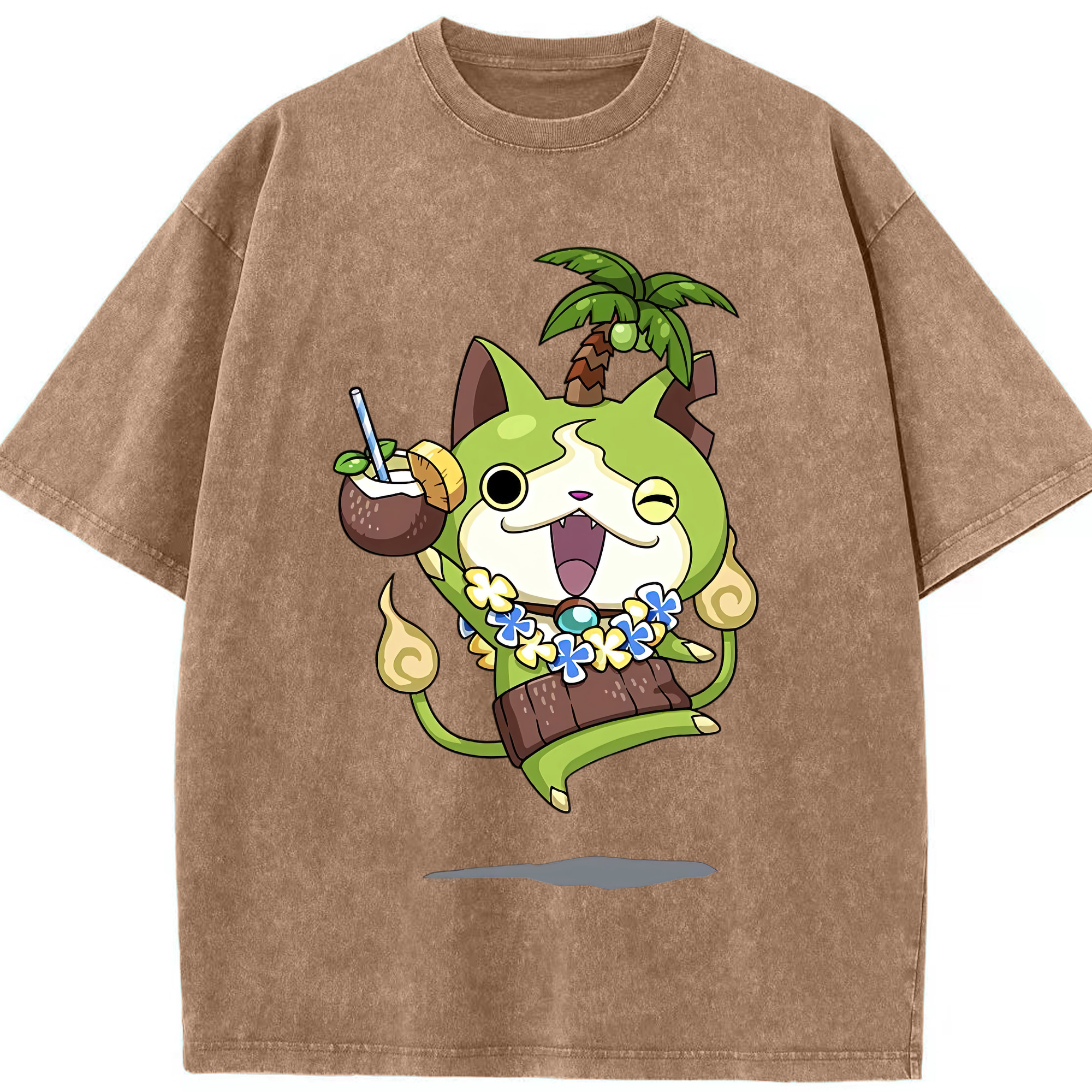 （画像用） 妖怪ウォッチ Yo-kai Watch 綿100% ヴィンテージ風 半袖Tシャツ（フロントプリント）