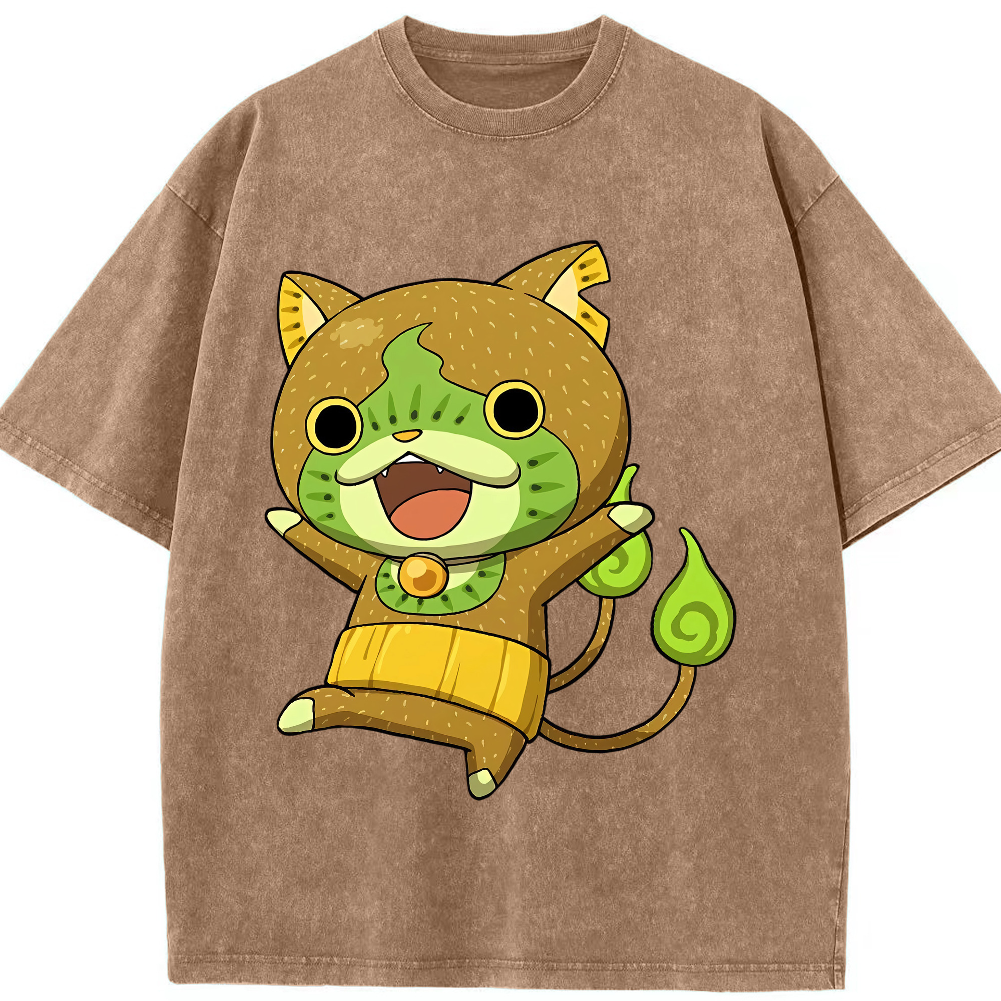 （画像用） 妖怪ウォッチ Yo-kai Watch 綿100% ヴィンテージ風 半袖Tシャツ（フロントプリント）