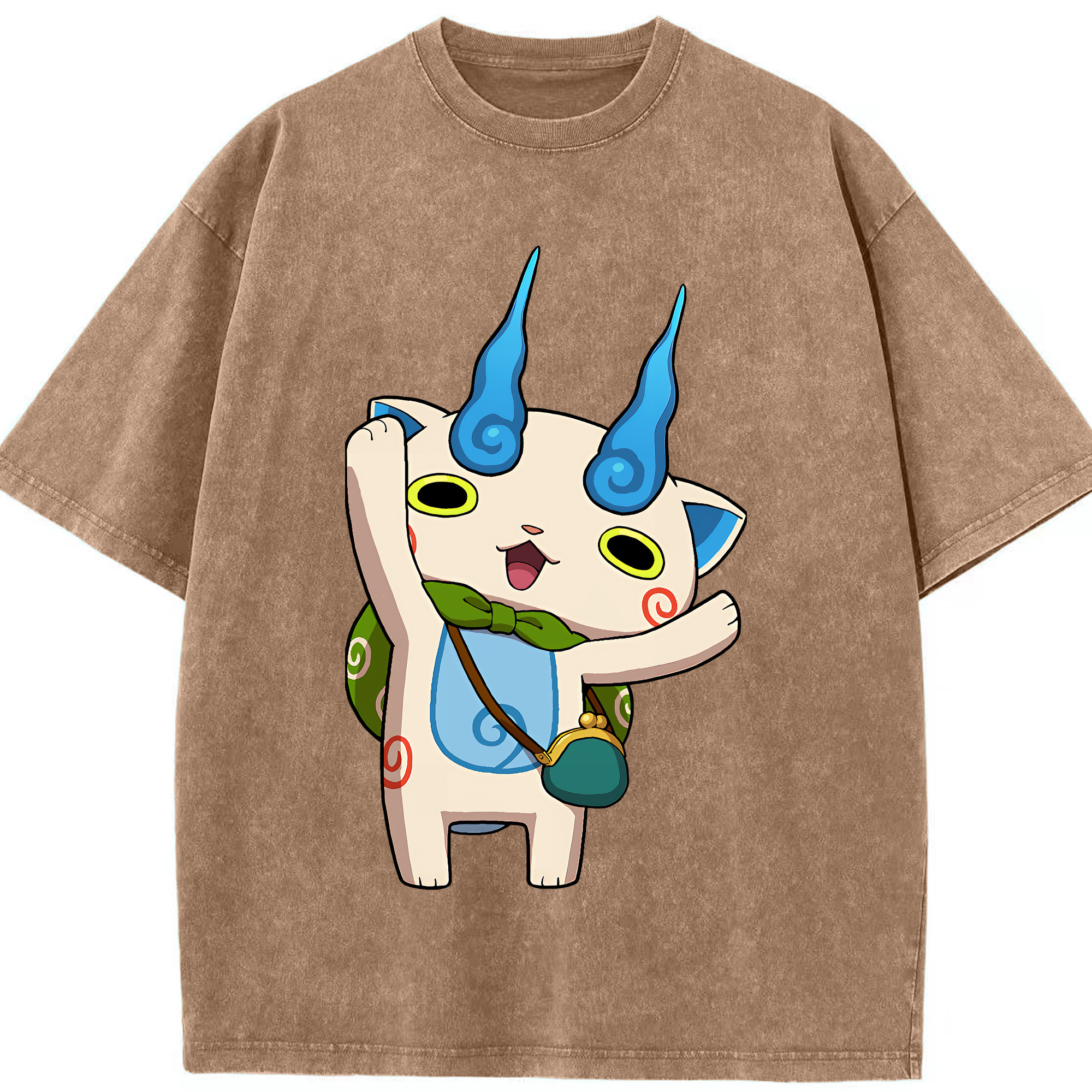 （画像用） 妖怪ウォッチ Yo-kai Watch 綿100% ヴィンテージ風 半袖Tシャツ（フロントプリント）