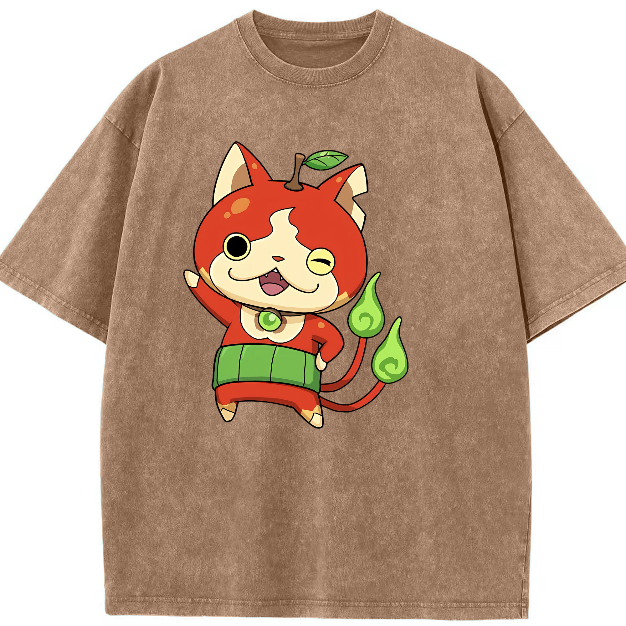 （画像用） 妖怪ウォッチ Yo-kai Watch 綿100% ヴィンテージ風 半袖Tシャツ（フロントプリント）