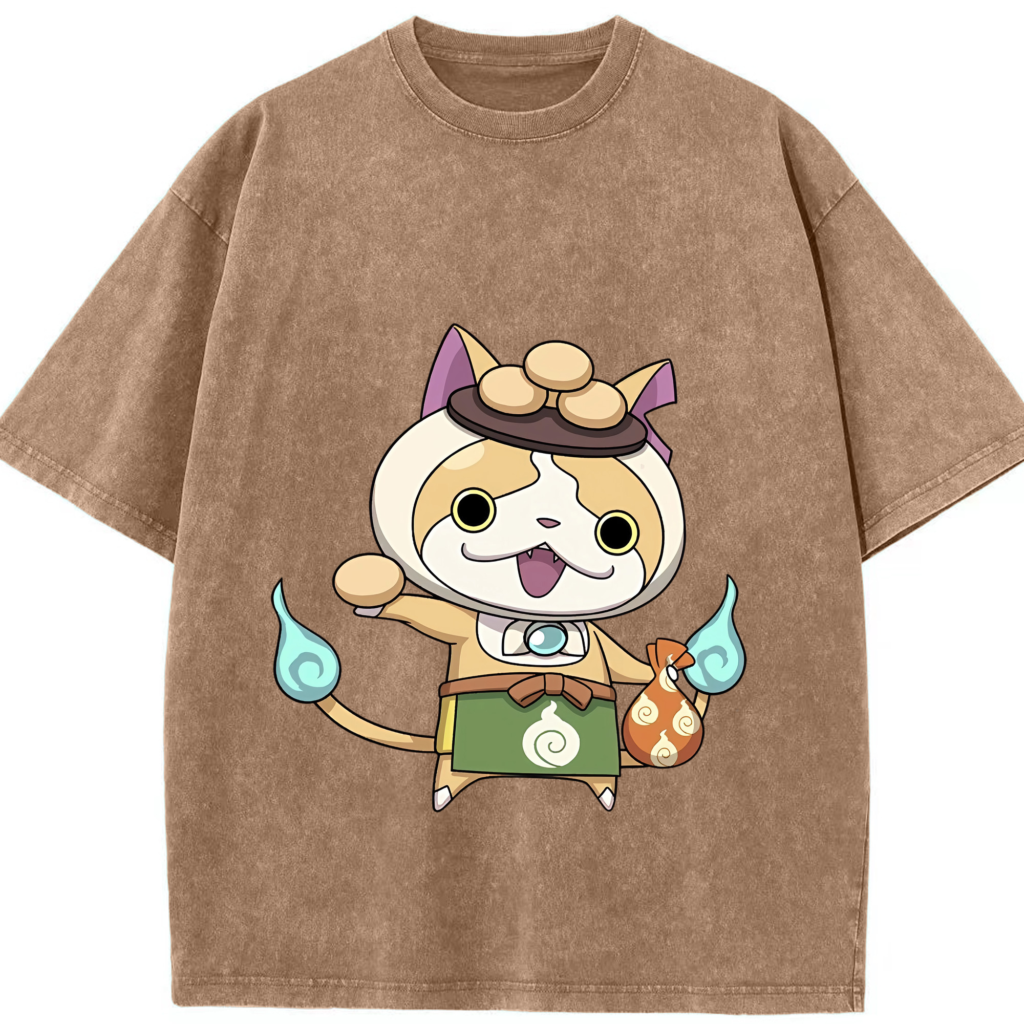 （画像用） 妖怪ウォッチ Yo-kai Watch 綿100% ヴィンテージ風 半袖Tシャツ（フロントプリント）