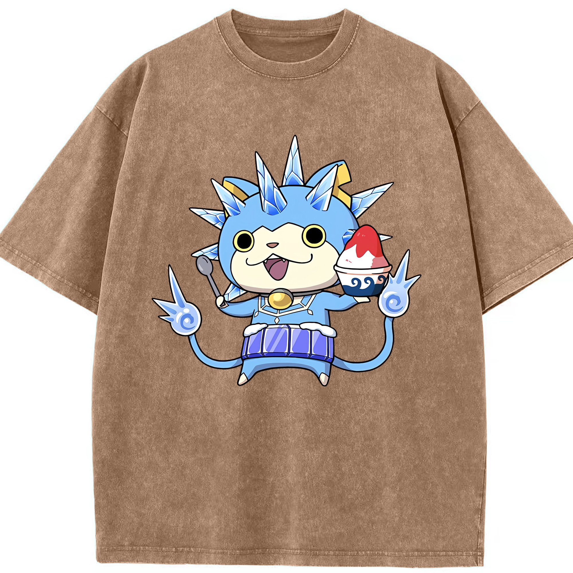 （画像用） 妖怪ウォッチ Yo-kai Watch 綿100% ヴィンテージ風 半袖Tシャツ（フロントプリント）
