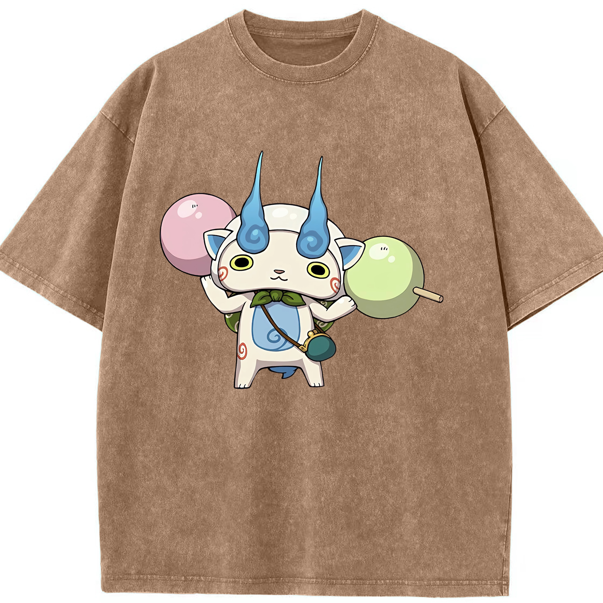 （画像用） 妖怪ウォッチ Yo-kai Watch 綿100% ヴィンテージ風 半袖Tシャツ（フロントプリント）