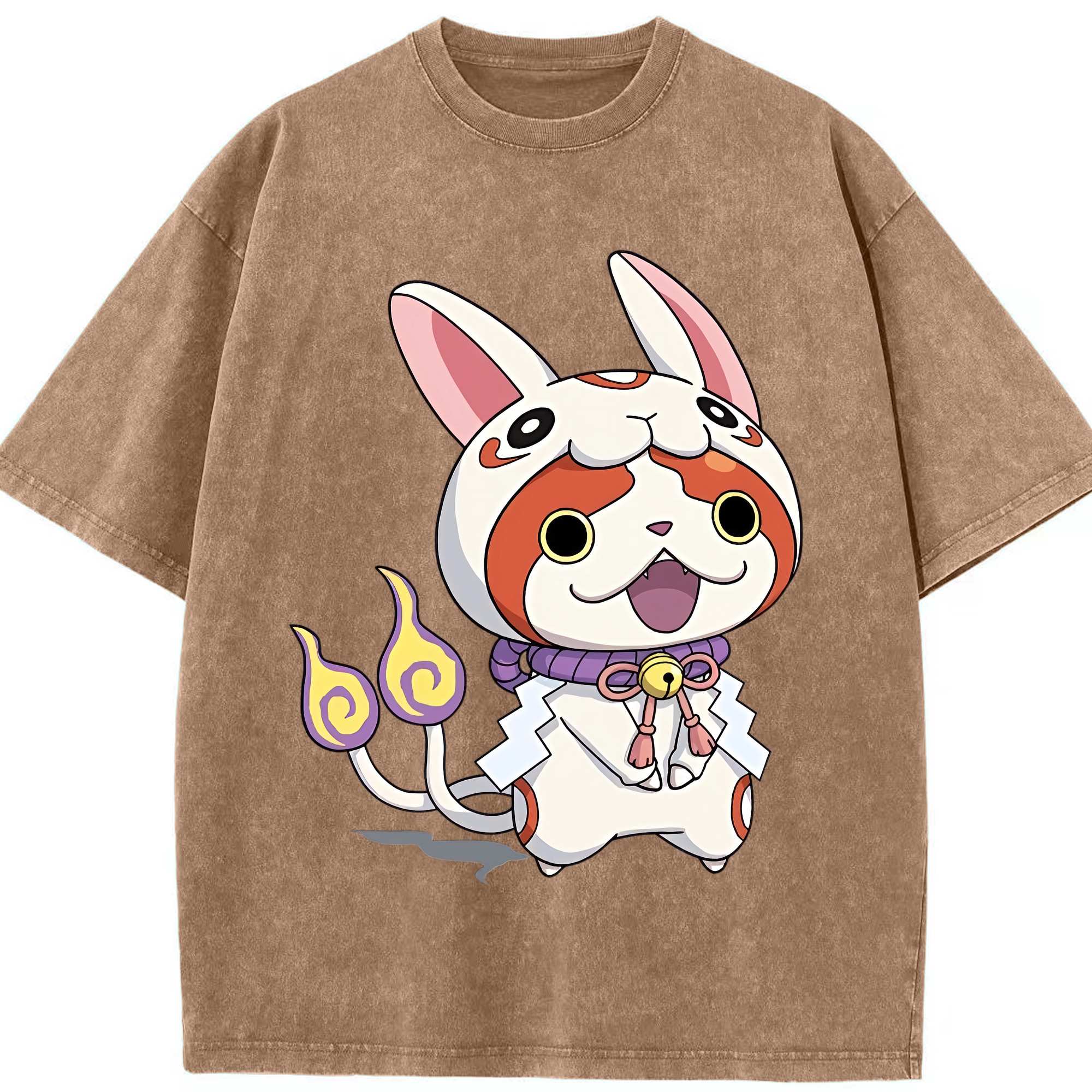 （画像用） 妖怪ウォッチ Yo-kai Watch 綿100% ヴィンテージ風 半袖Tシャツ（フロントプリント）