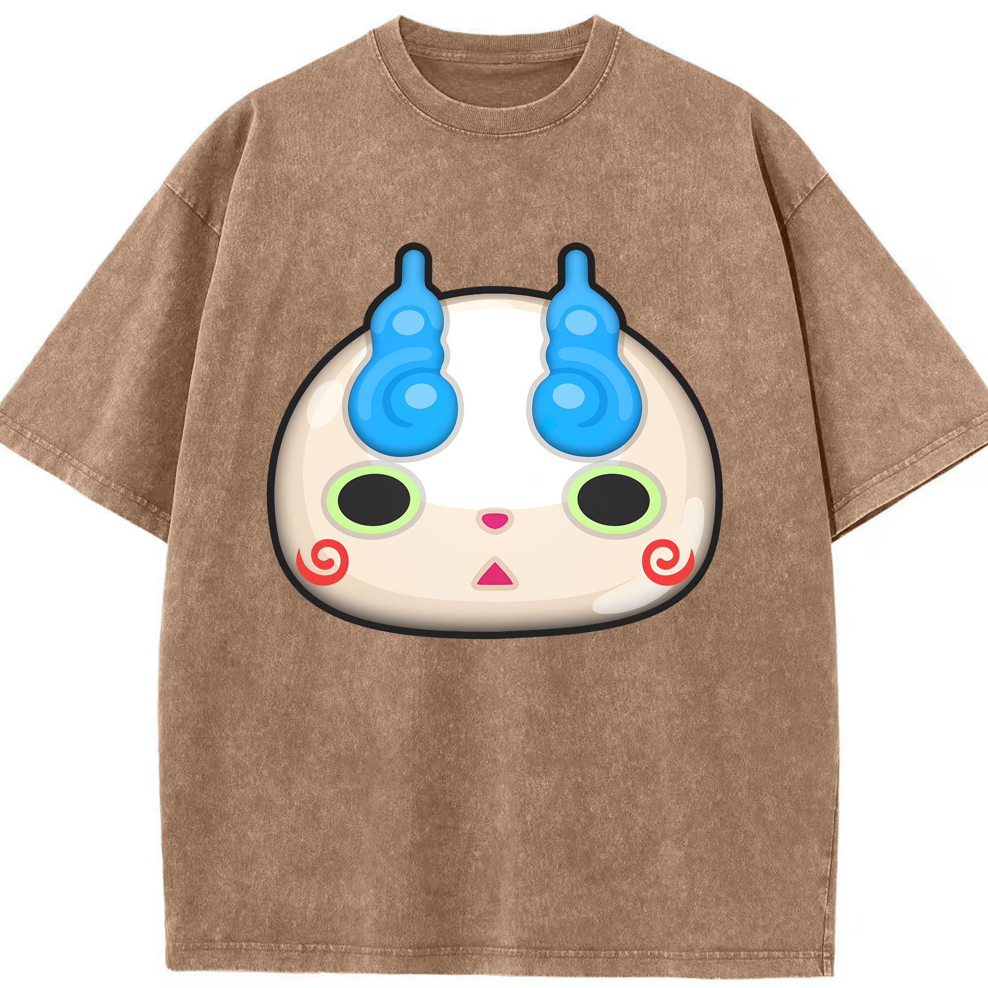 （画像用） 妖怪ウォッチ Yo-kai Watch 綿100% ヴィンテージ風 半袖Tシャツ（フロントプリント）