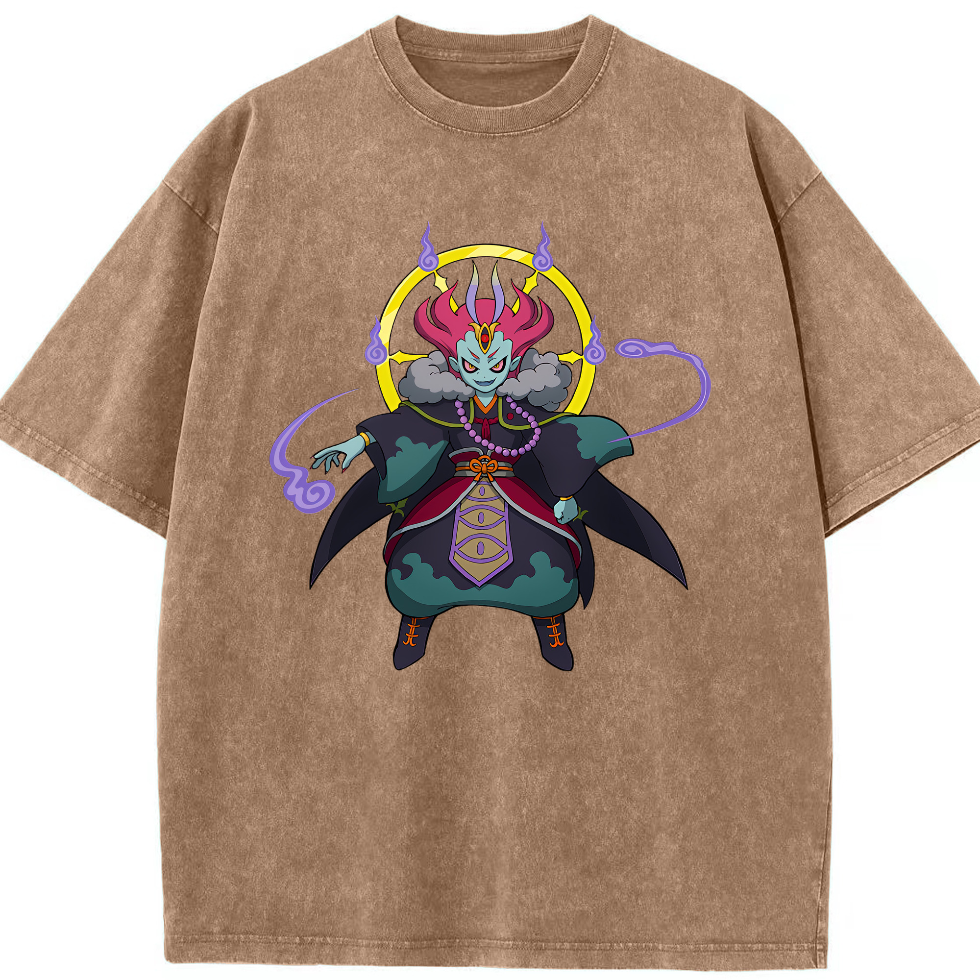 （画像用） 妖怪ウォッチ Yo-kai Watch 綿100% ヴィンテージ風 半袖Tシャツ（フロントプリント）