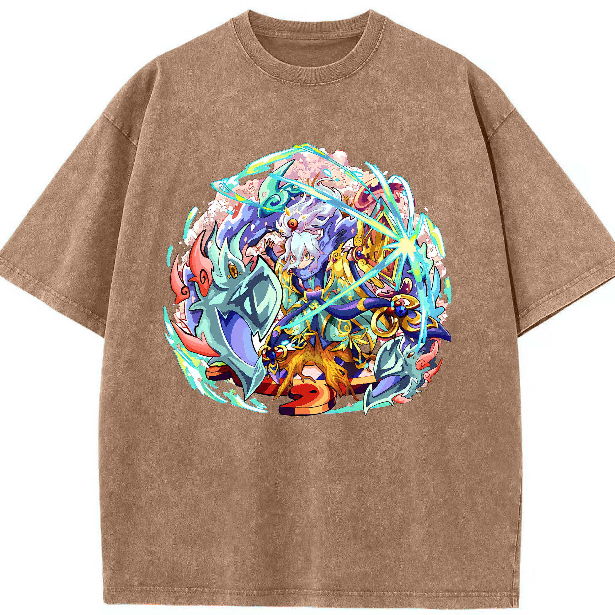 （画像用） 妖怪ウォッチ Yo-kai Watch 綿100% ヴィンテージ風 半袖Tシャツ（フロントプリント）