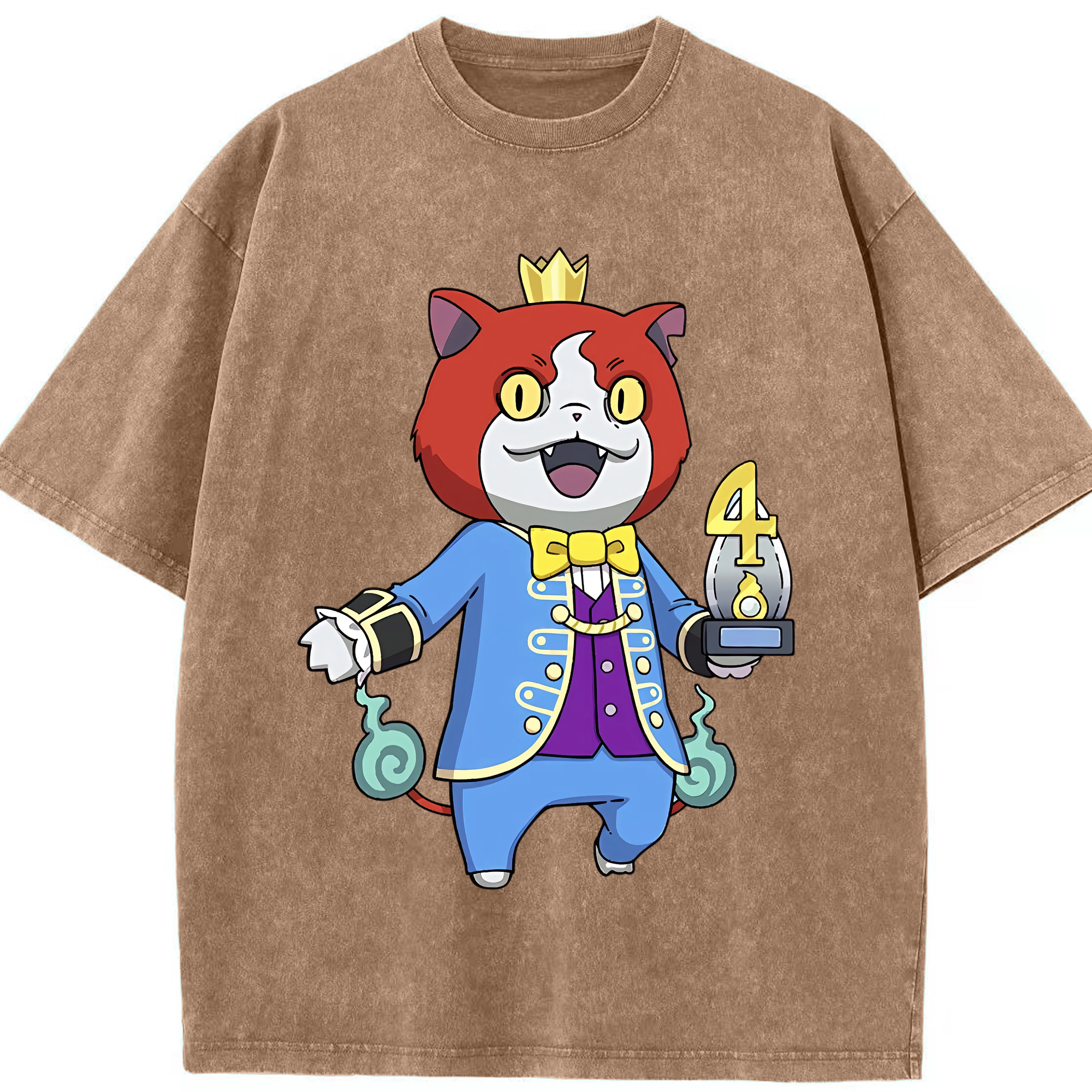 （画像用） 妖怪ウォッチ Yo-kai Watch 綿100% ヴィンテージ風 半袖Tシャツ（フロントプリント）