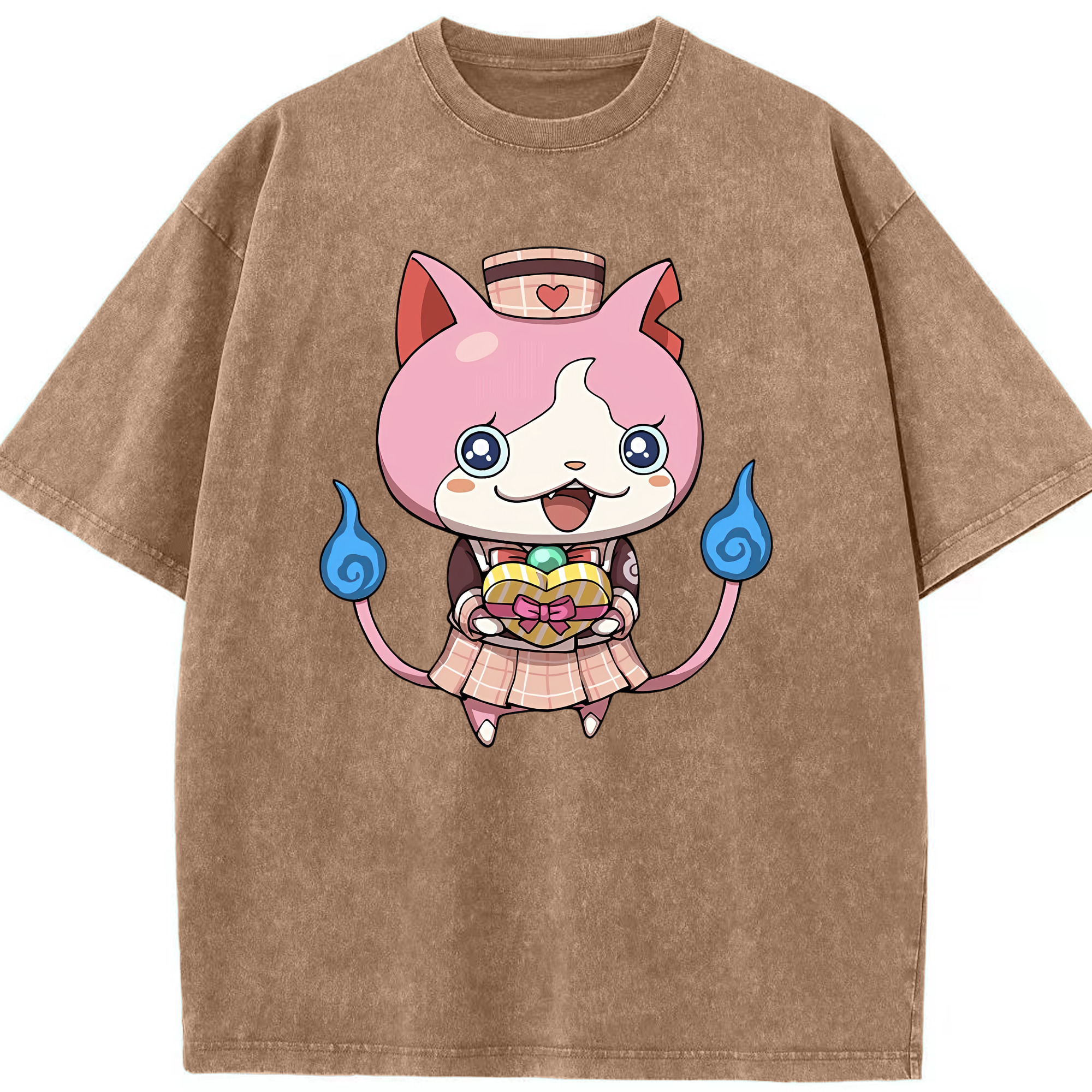 （画像用） 妖怪ウォッチ Yo-kai Watch 綿100% ヴィンテージ風 半袖Tシャツ（フロントプリント）