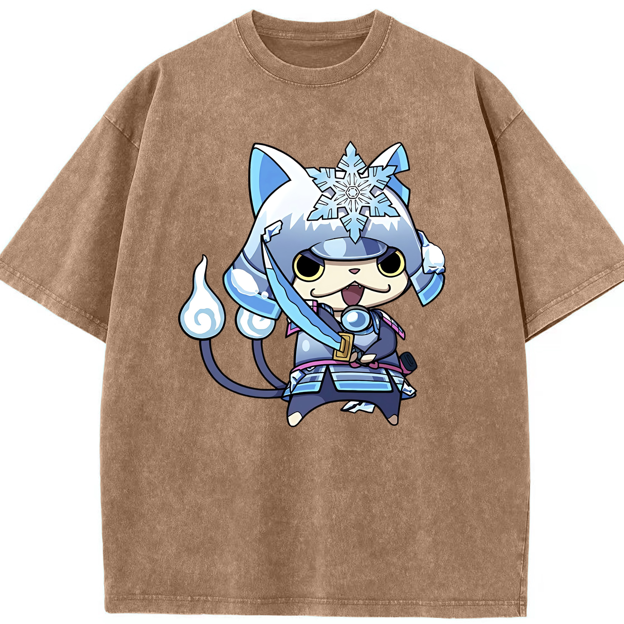 （画像用） 妖怪ウォッチ Yo-kai Watch 綿100% ヴィンテージ風 半袖Tシャツ（フロントプリント）