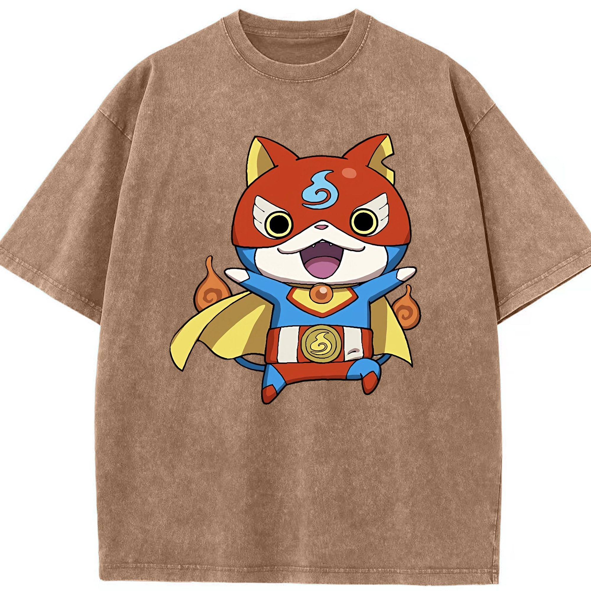 （画像用） 妖怪ウォッチ Yo-kai Watch 綿100% ヴィンテージ風 半袖Tシャツ（フロントプリント）