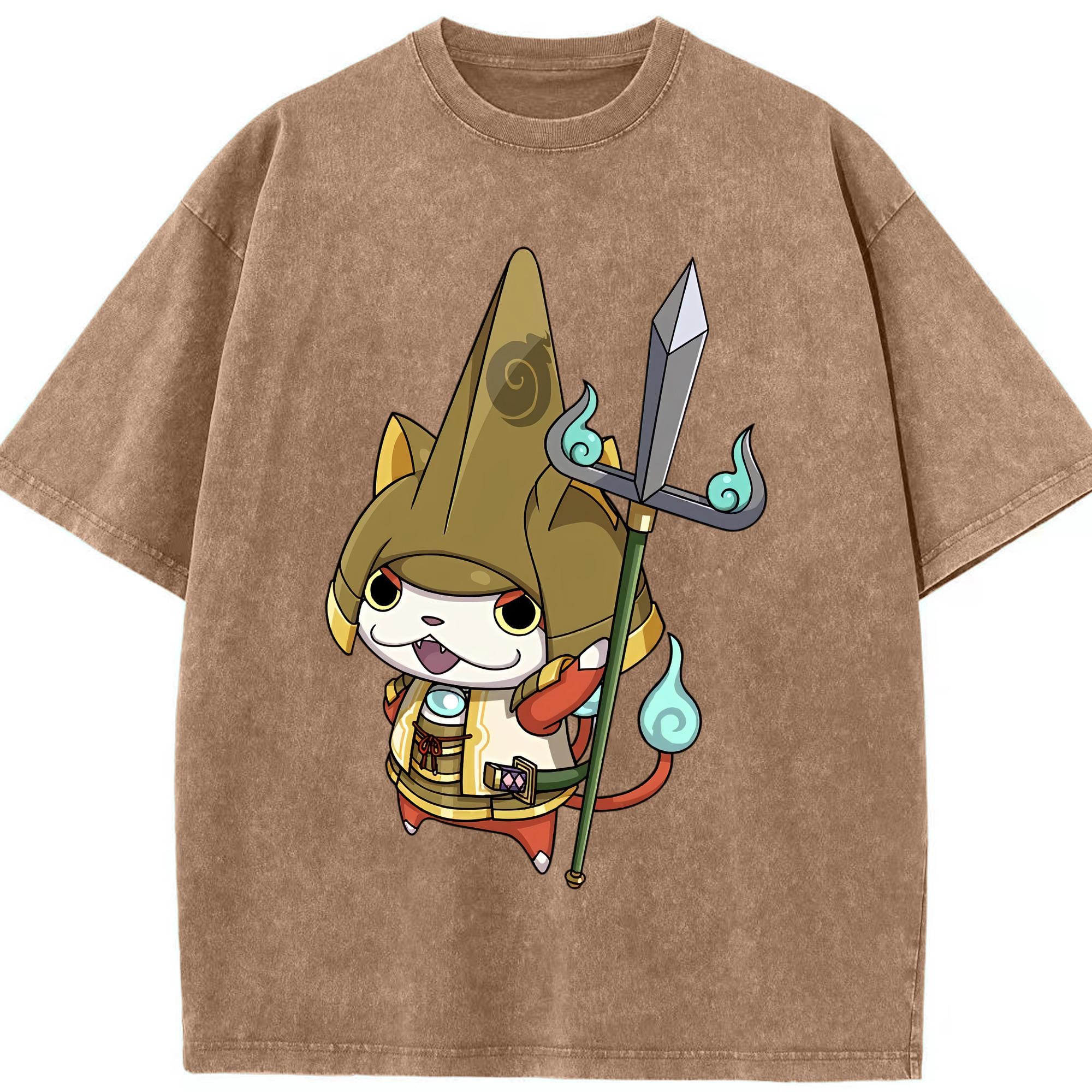 （画像用） 妖怪ウォッチ Yo-kai Watch 綿100% ヴィンテージ風 半袖Tシャツ（フロントプリント）