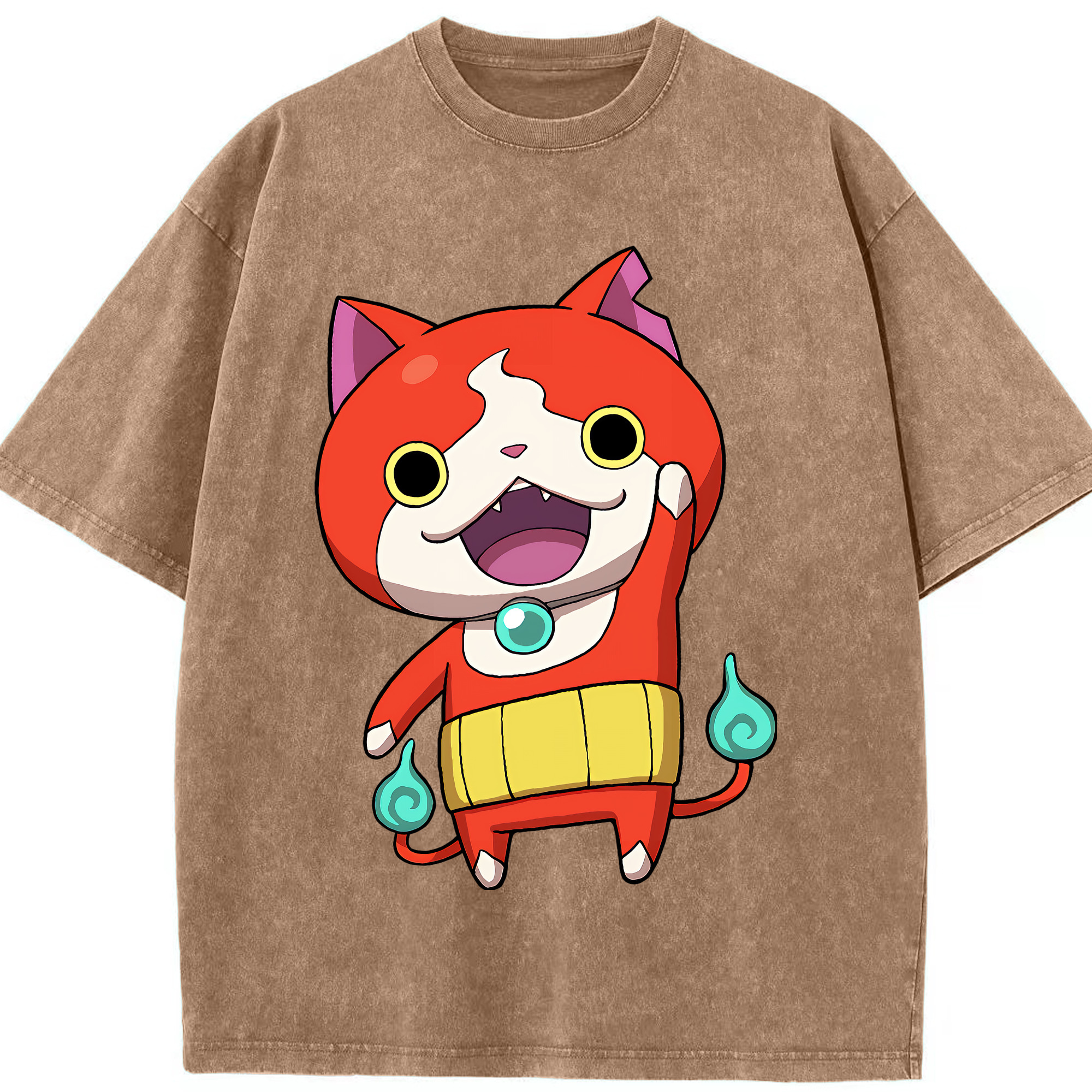 （画像用） 妖怪ウォッチ Yo-kai Watch 綿100% ヴィンテージ風 半袖Tシャツ（フロントプリント）