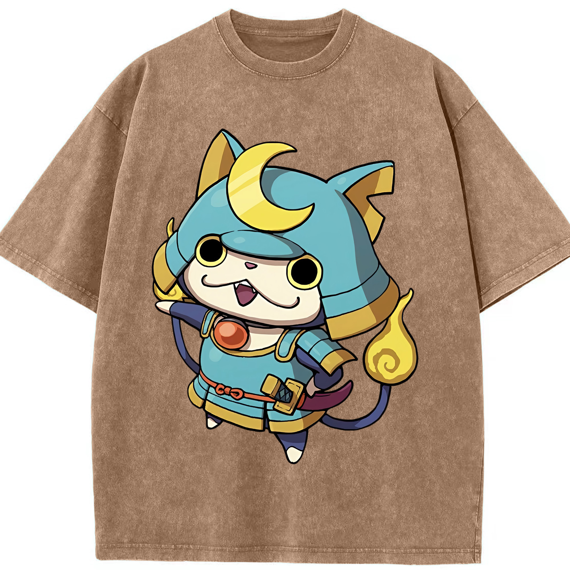 （画像用） 妖怪ウォッチ Yo-kai Watch 綿100% ヴィンテージ風 半袖Tシャツ（フロントプリント）