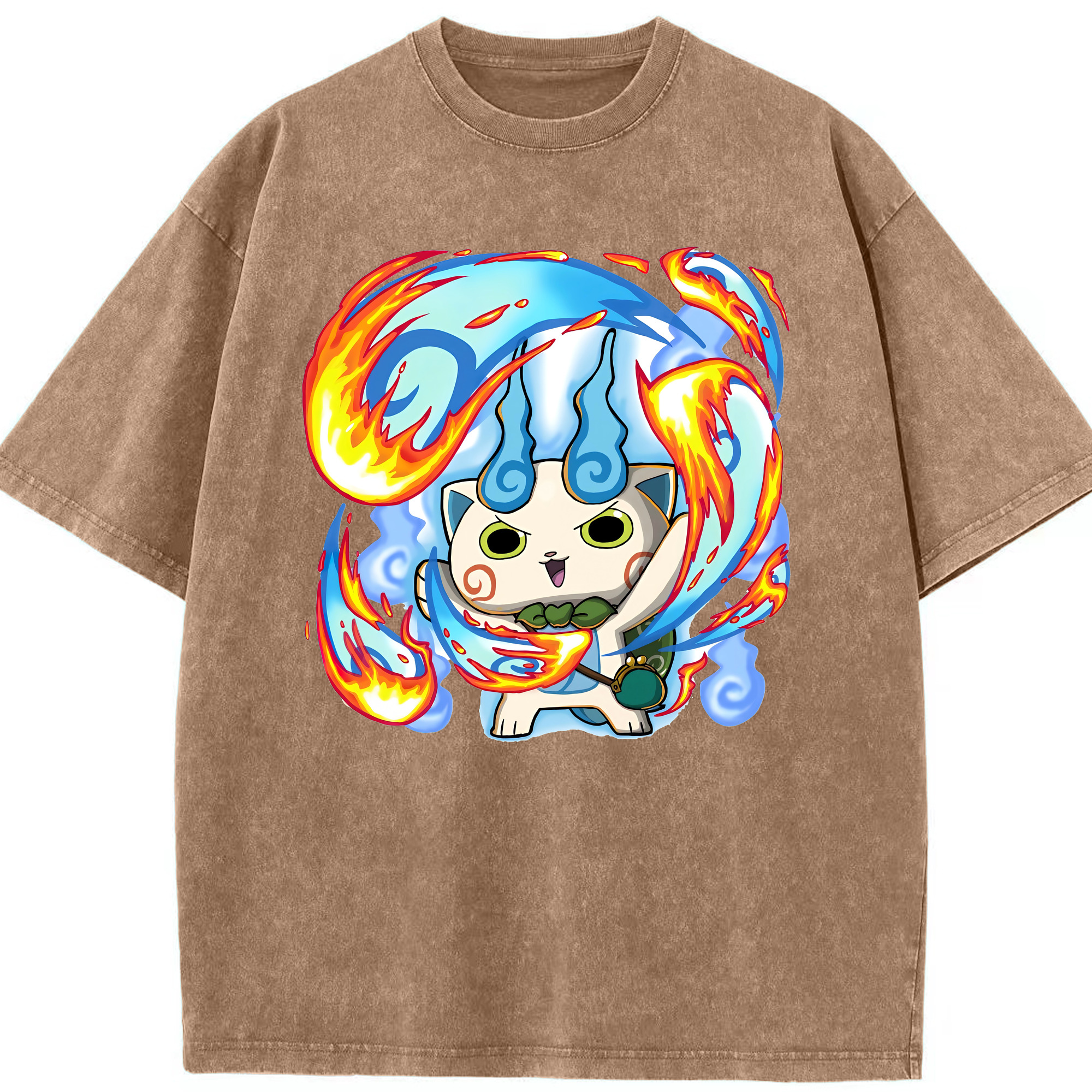 （画像用） 妖怪ウォッチ Yo-kai Watch 綿100% ヴィンテージ風 半袖Tシャツ（フロントプリント）