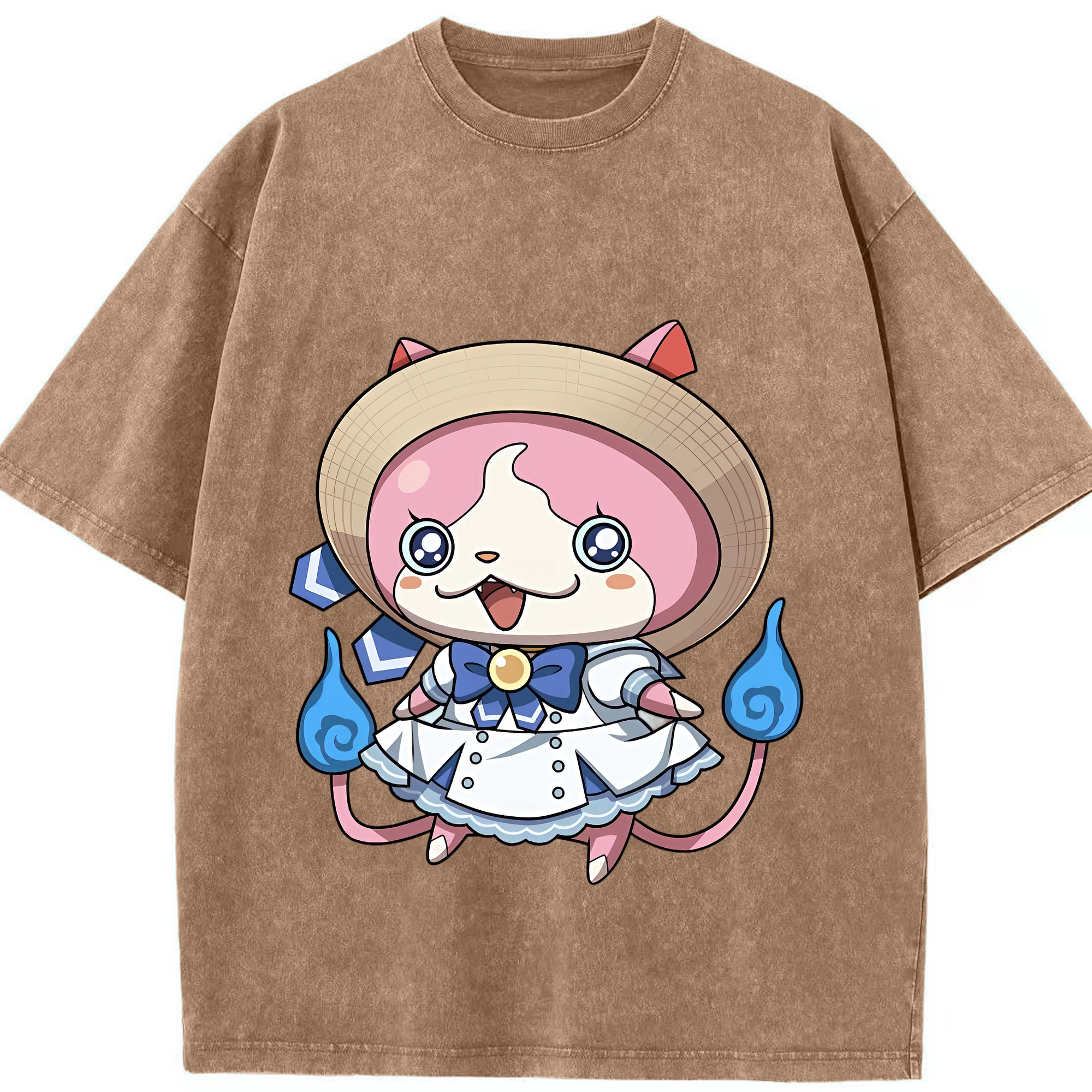 （画像用） 妖怪ウォッチ Yo-kai Watch 綿100% ヴィンテージ風 半袖Tシャツ（フロントプリント）
