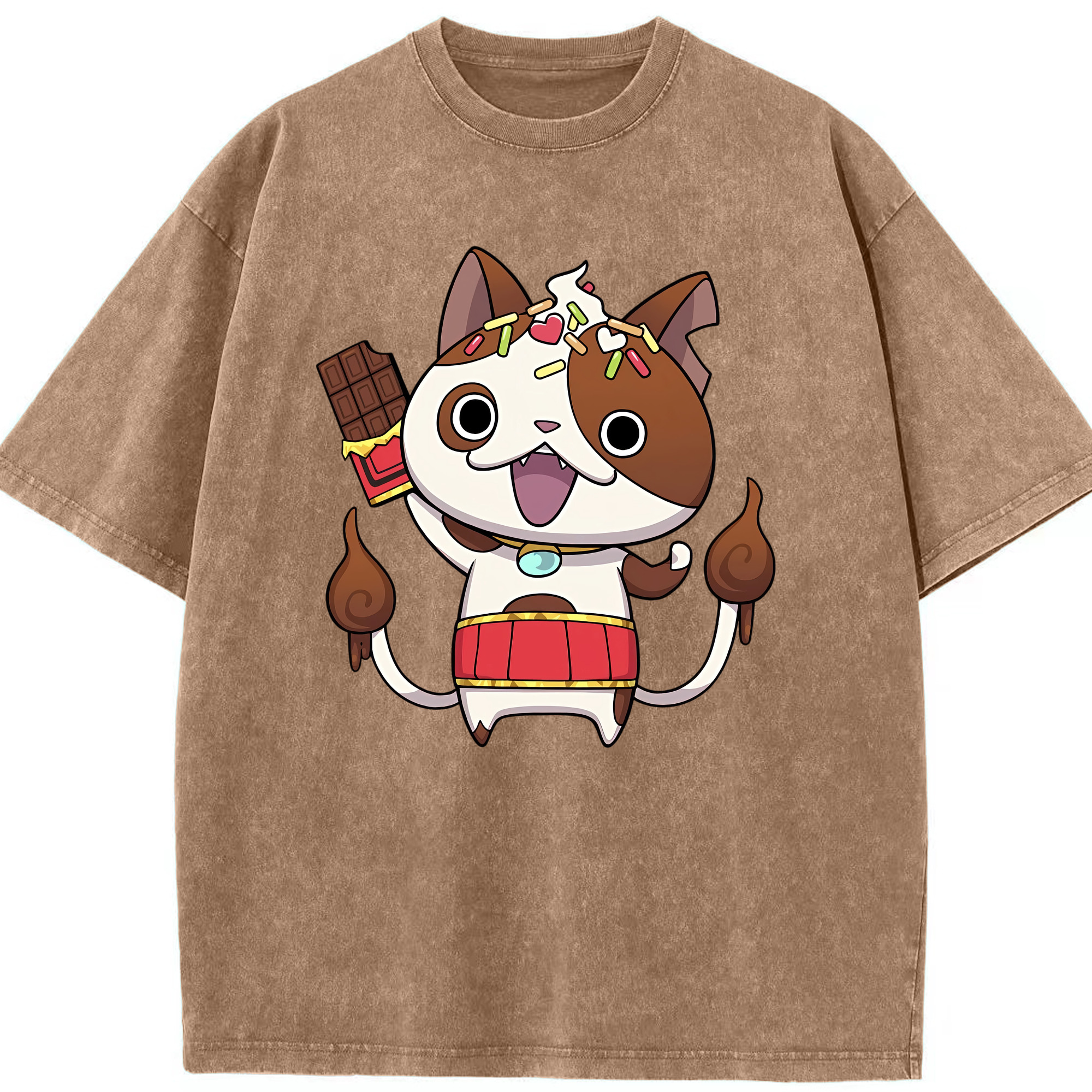 （画像用） 妖怪ウォッチ Yo-kai Watch 綿100% ヴィンテージ風 半袖Tシャツ（フロントプリント）