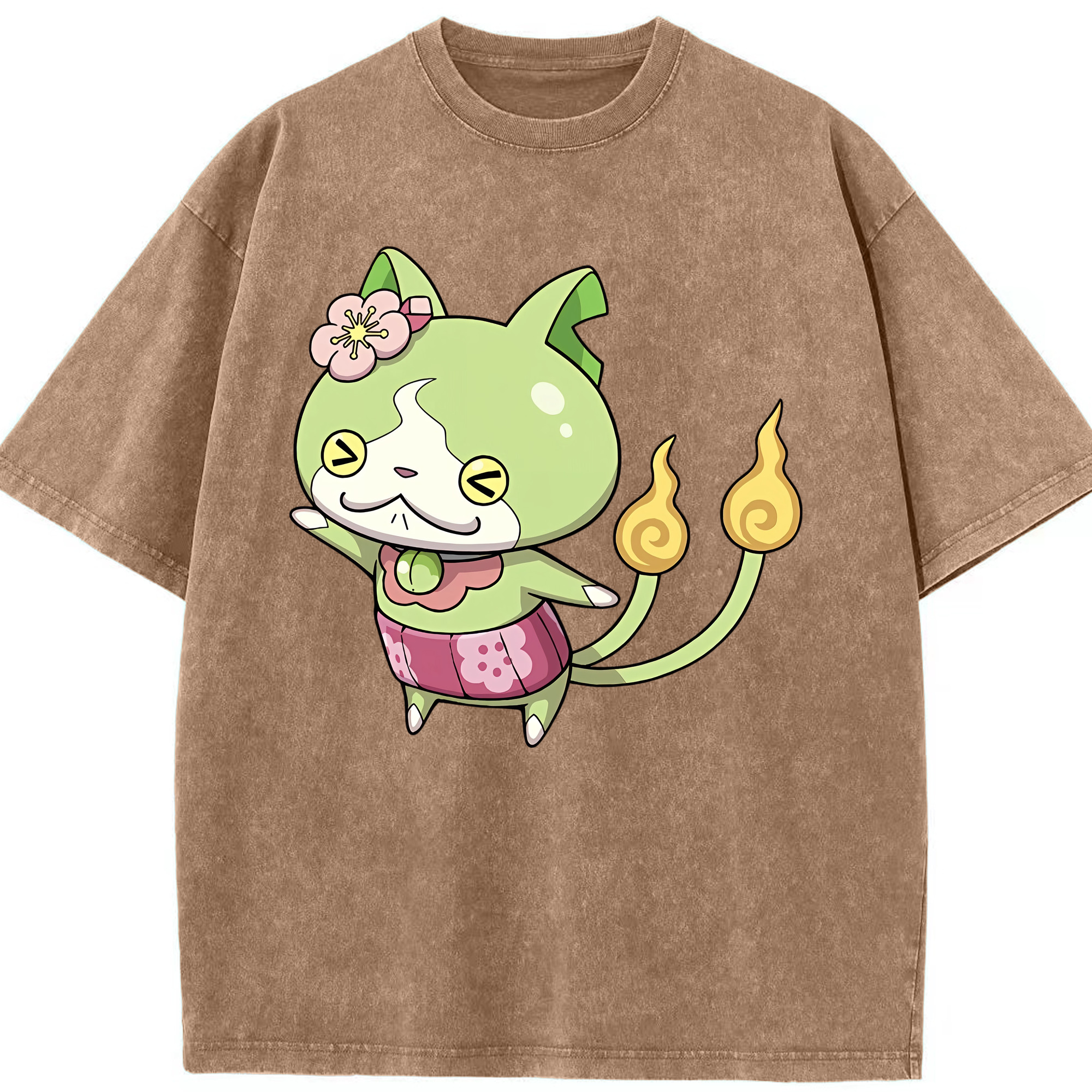 （画像用） 妖怪ウォッチ Yo-kai Watch 綿100% ヴィンテージ風 半袖Tシャツ（フロントプリント）
