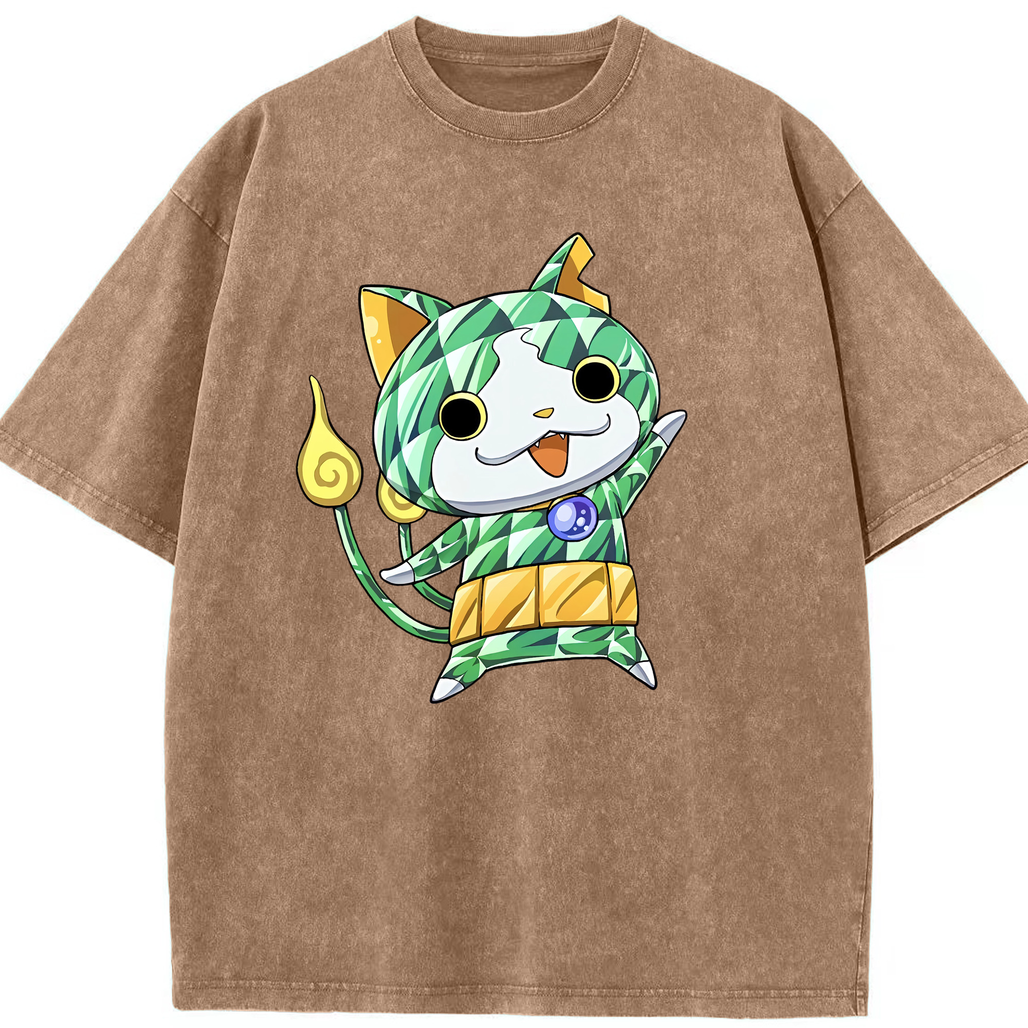 （画像用） 妖怪ウォッチ Yo-kai Watch 綿100% ヴィンテージ風 半袖Tシャツ（フロントプリント）