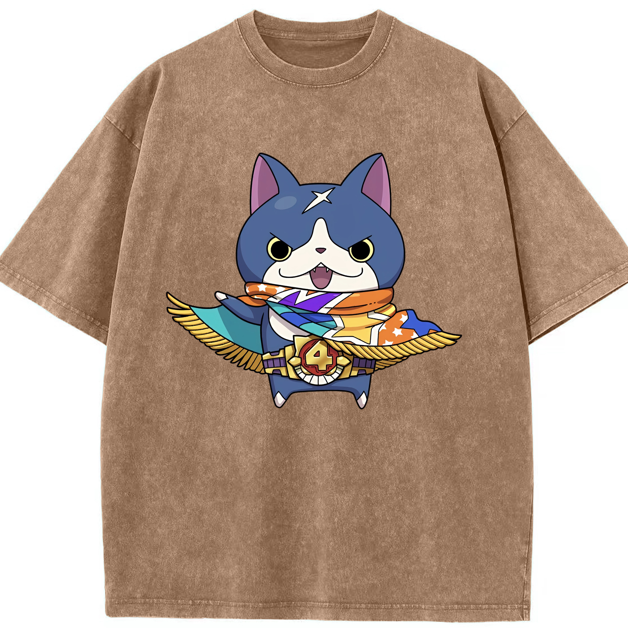 （画像用） 妖怪ウォッチ Yo-kai Watch 綿100% ヴィンテージ風 半袖Tシャツ（フロントプリント）