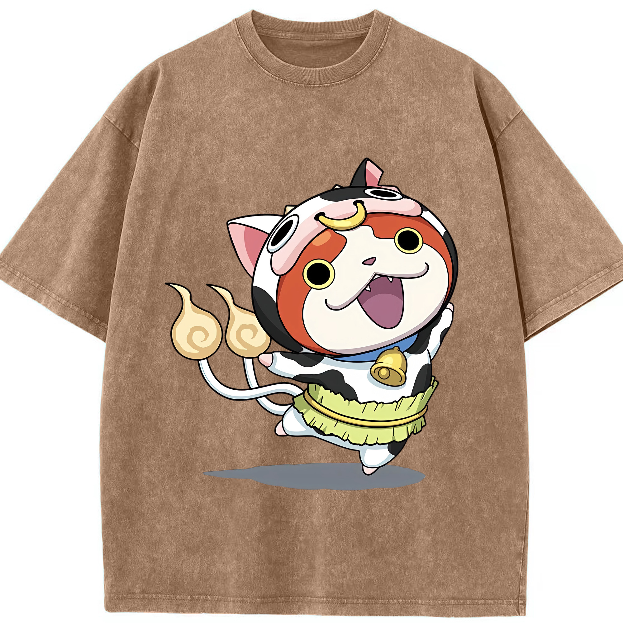 （画像用） 妖怪ウォッチ Yo-kai Watch 綿100% ヴィンテージ風 半袖Tシャツ（フロントプリント）