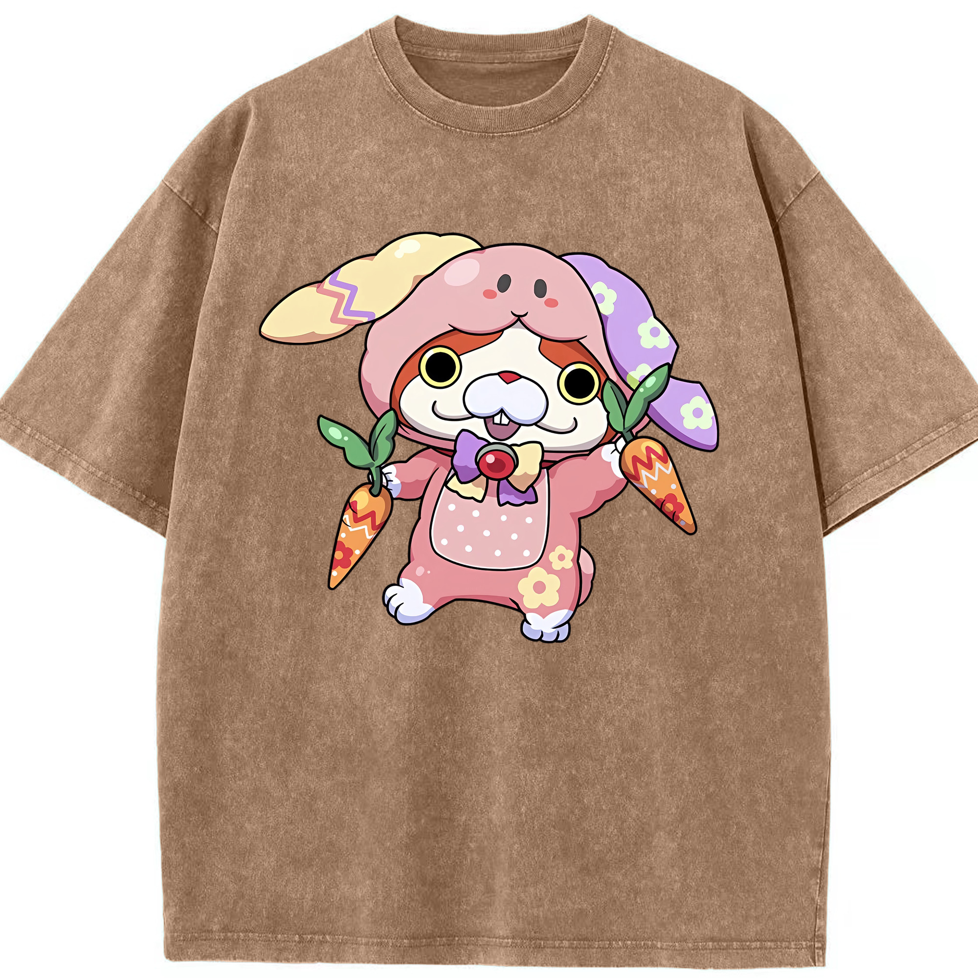 （画像用） 妖怪ウォッチ Yo-kai Watch 綿100% ヴィンテージ風 半袖Tシャツ（フロントプリント）