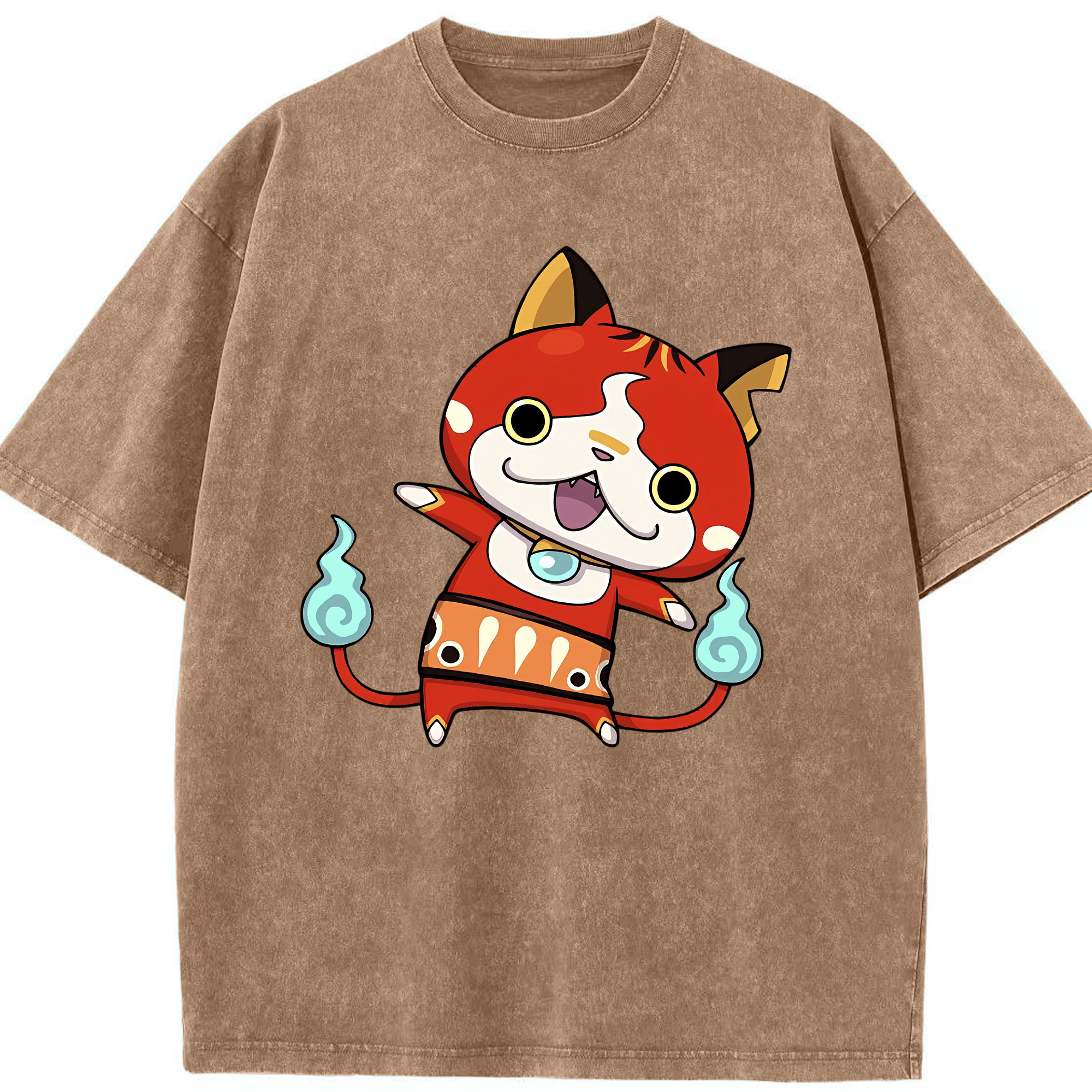 （画像用） 妖怪ウォッチ Yo-kai Watch 綿100% ヴィンテージ風 半袖Tシャツ（フロントプリント）