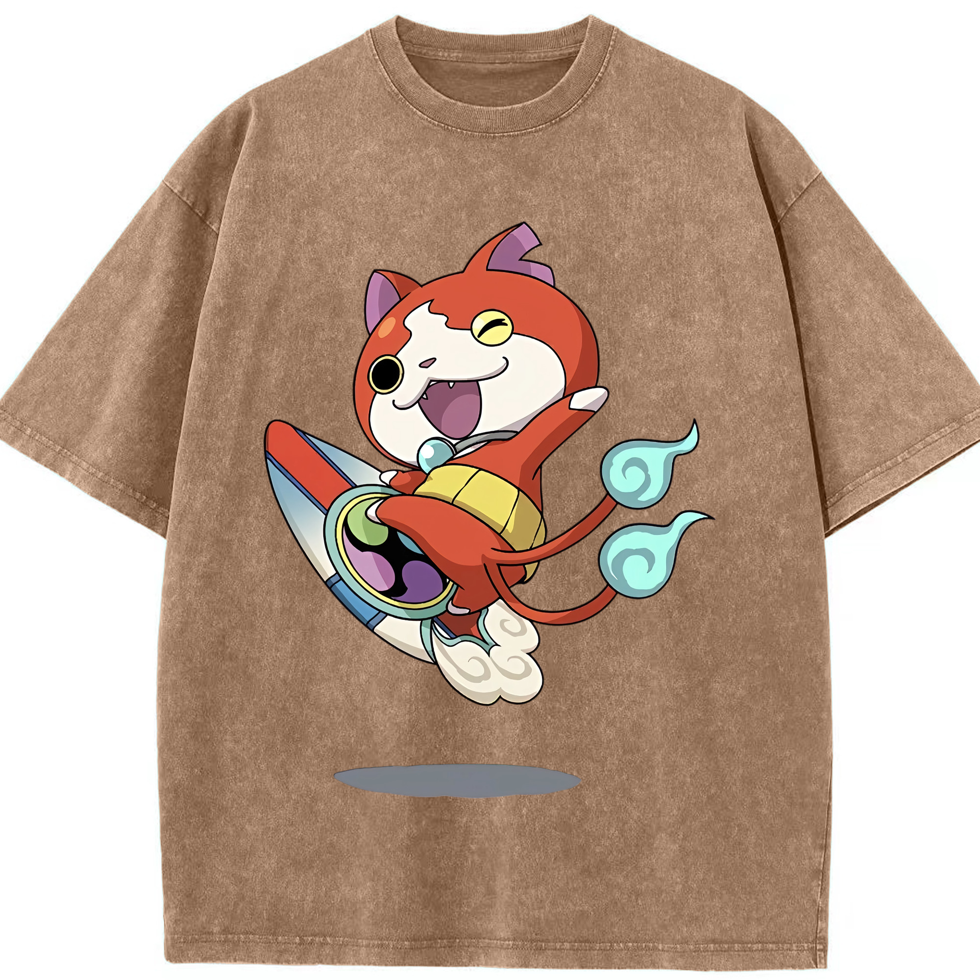 （画像用） 妖怪ウォッチ Yo-kai Watch 綿100% ヴィンテージ風 半袖Tシャツ（フロントプリント）