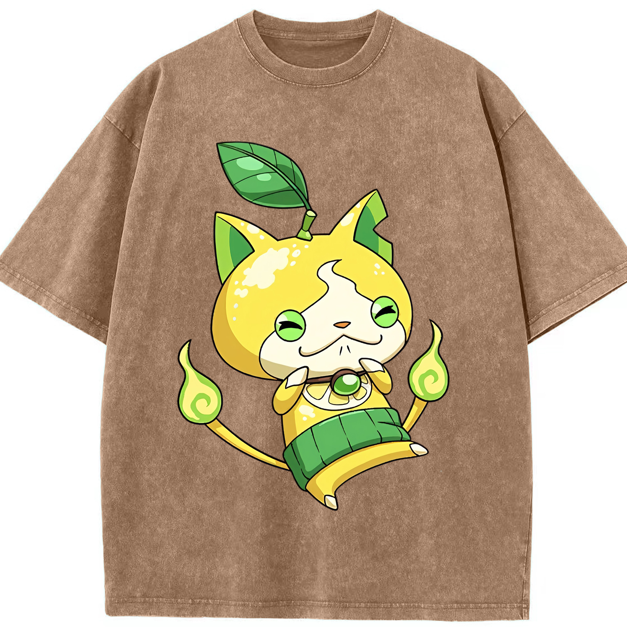（画像用） 妖怪ウォッチ Yo-kai Watch 綿100% ヴィンテージ風 半袖Tシャツ（フロントプリント）