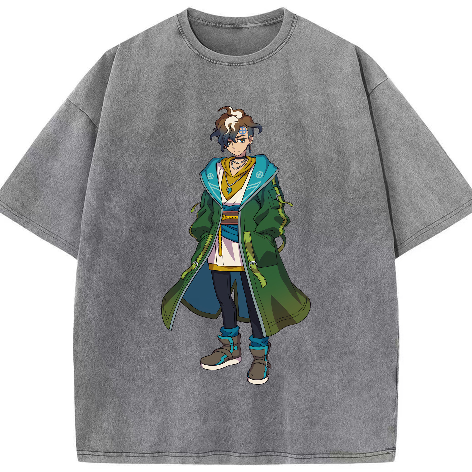 （画像用） 妖怪ウォッチ Yo-kai Watch 綿100% ヴィンテージ風 半袖Tシャツ（フロントプリント）