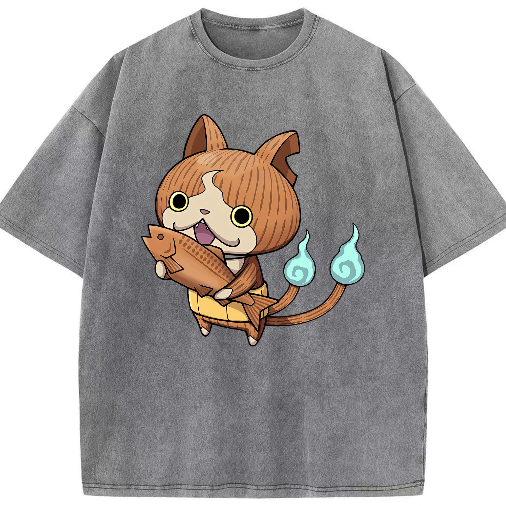（画像用） 妖怪ウォッチ Yo-kai Watch 綿100% ヴィンテージ風 半袖Tシャツ（フロントプリント）