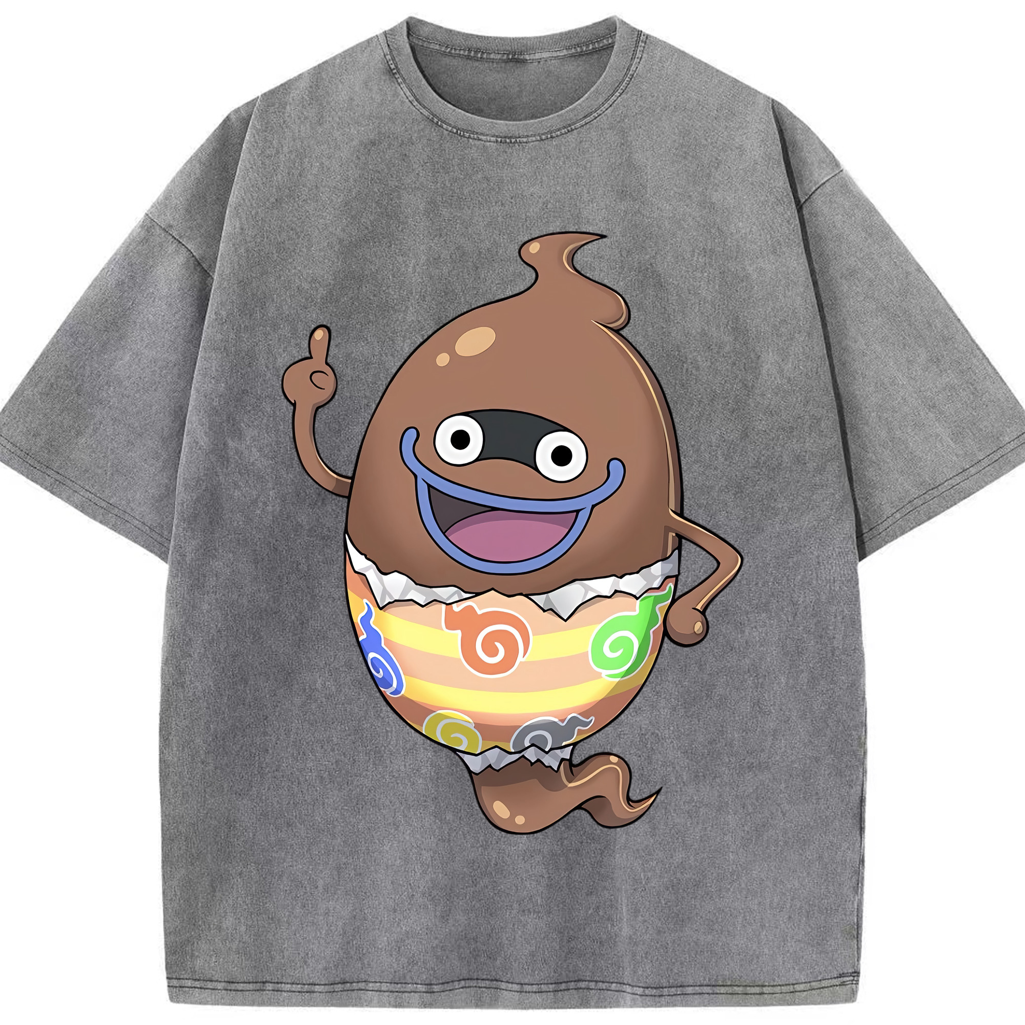 （画像用） 妖怪ウォッチ Yo-kai Watch 綿100% ヴィンテージ風 半袖Tシャツ（フロントプリント）