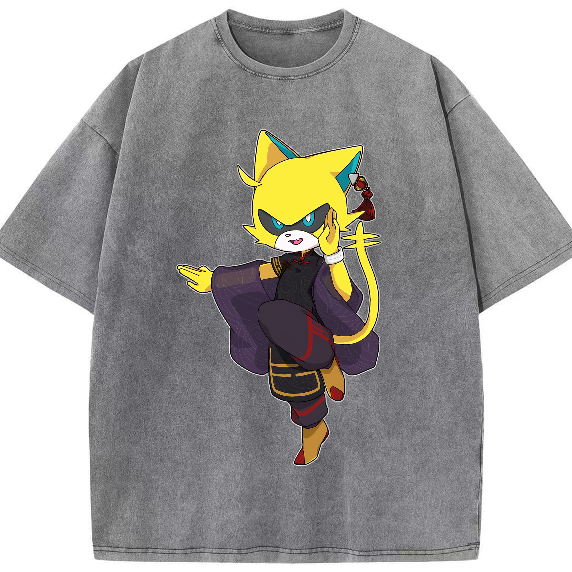 （画像用） 妖怪ウォッチ Yo-kai Watch 綿100% ヴィンテージ風 半袖Tシャツ（フロントプリント）