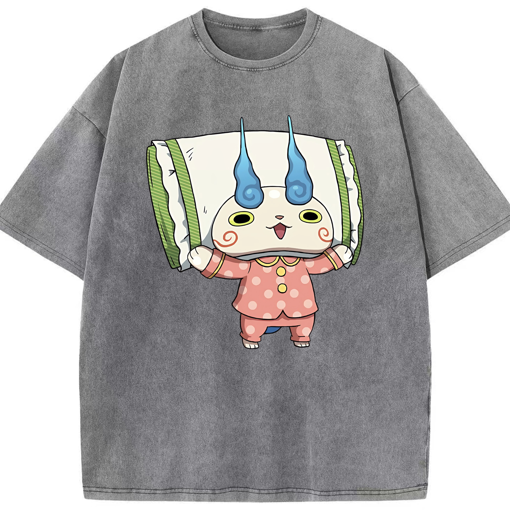 （画像用） 妖怪ウォッチ Yo-kai Watch 綿100% ヴィンテージ風 半袖Tシャツ（フロントプリント）