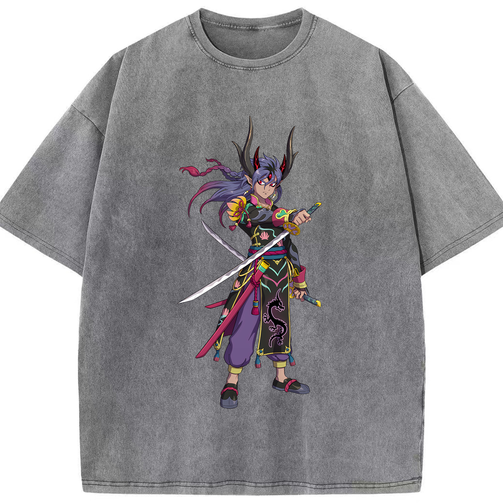 （画像用） 妖怪ウォッチ Yo-kai Watch 綿100% ヴィンテージ風 半袖Tシャツ（フロントプリント）