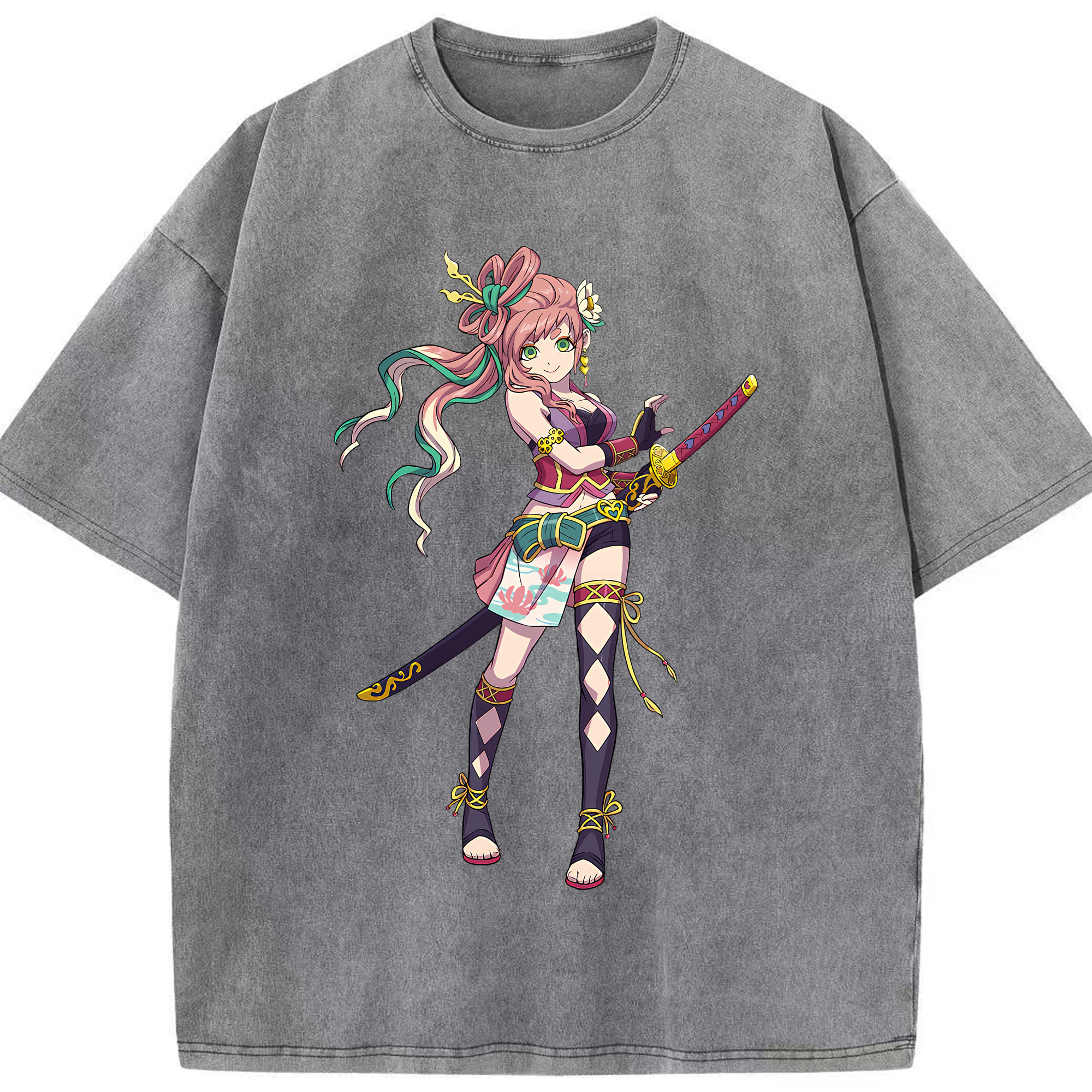 （画像用） 妖怪ウォッチ Yo-kai Watch 綿100% ヴィンテージ風 半袖Tシャツ（フロントプリント）