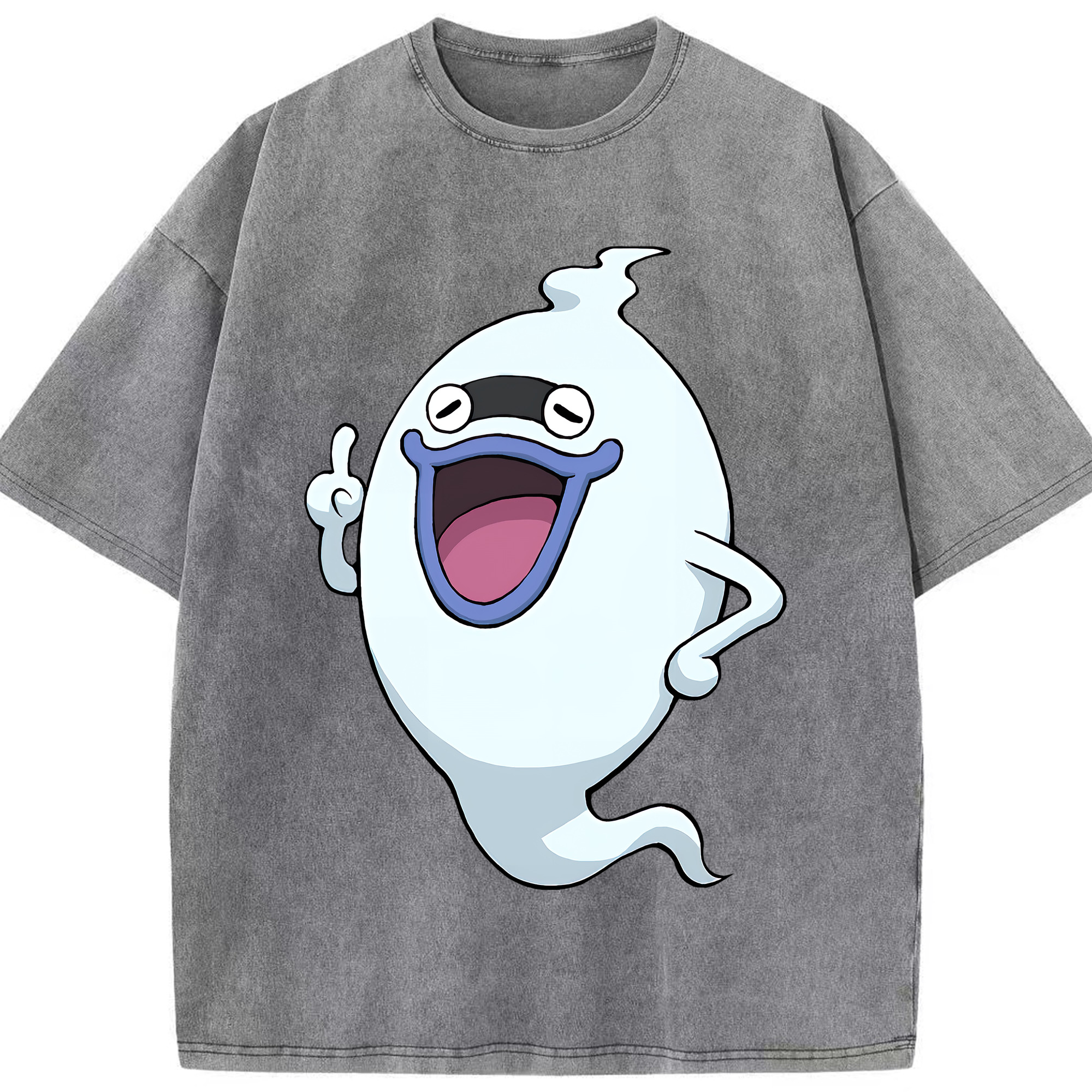 （画像用） 妖怪ウォッチ Yo-kai Watch 綿100% ヴィンテージ風 半袖Tシャツ（フロントプリント）
