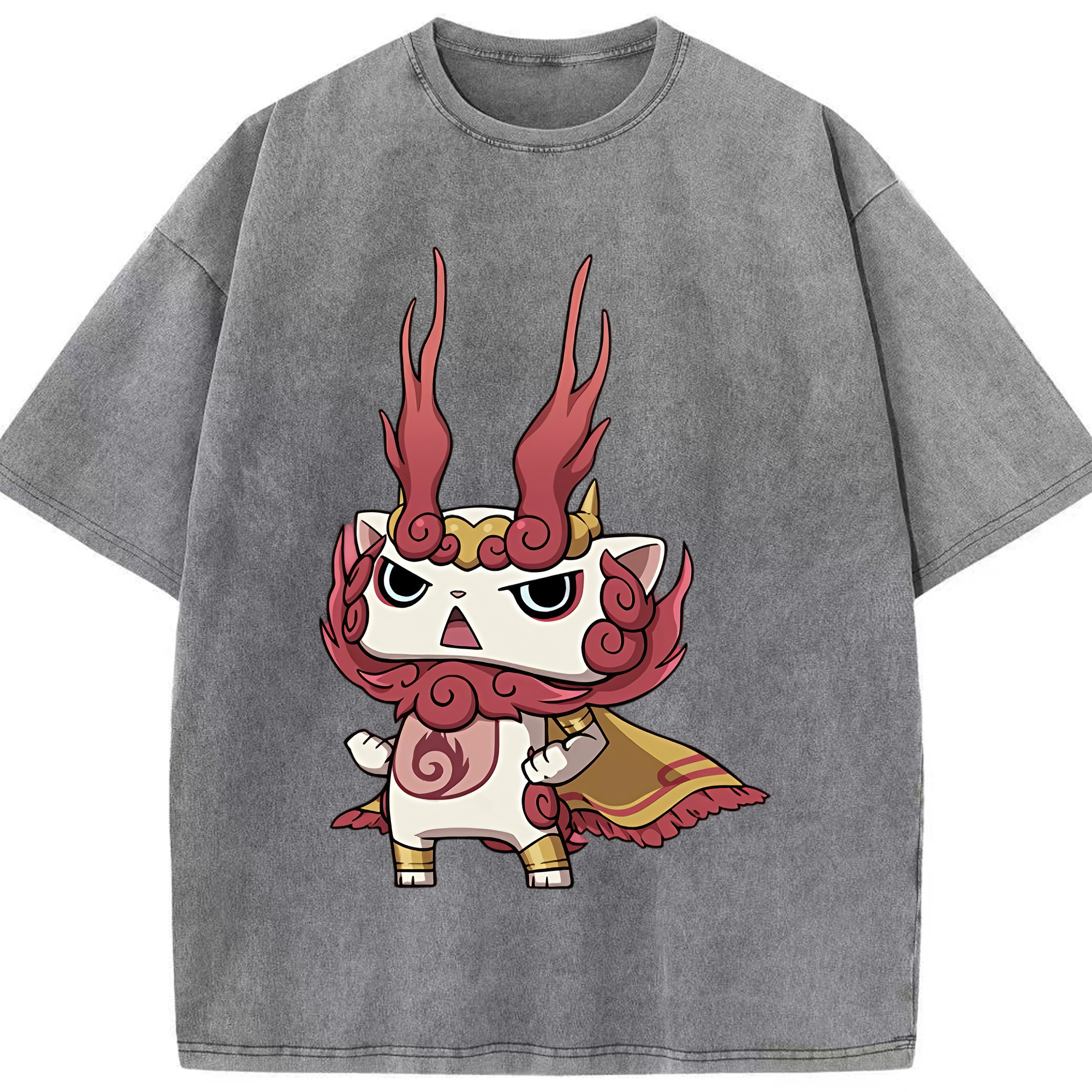 （画像用） 妖怪ウォッチ Yo-kai Watch 綿100% ヴィンテージ風 半袖Tシャツ（フロントプリント）