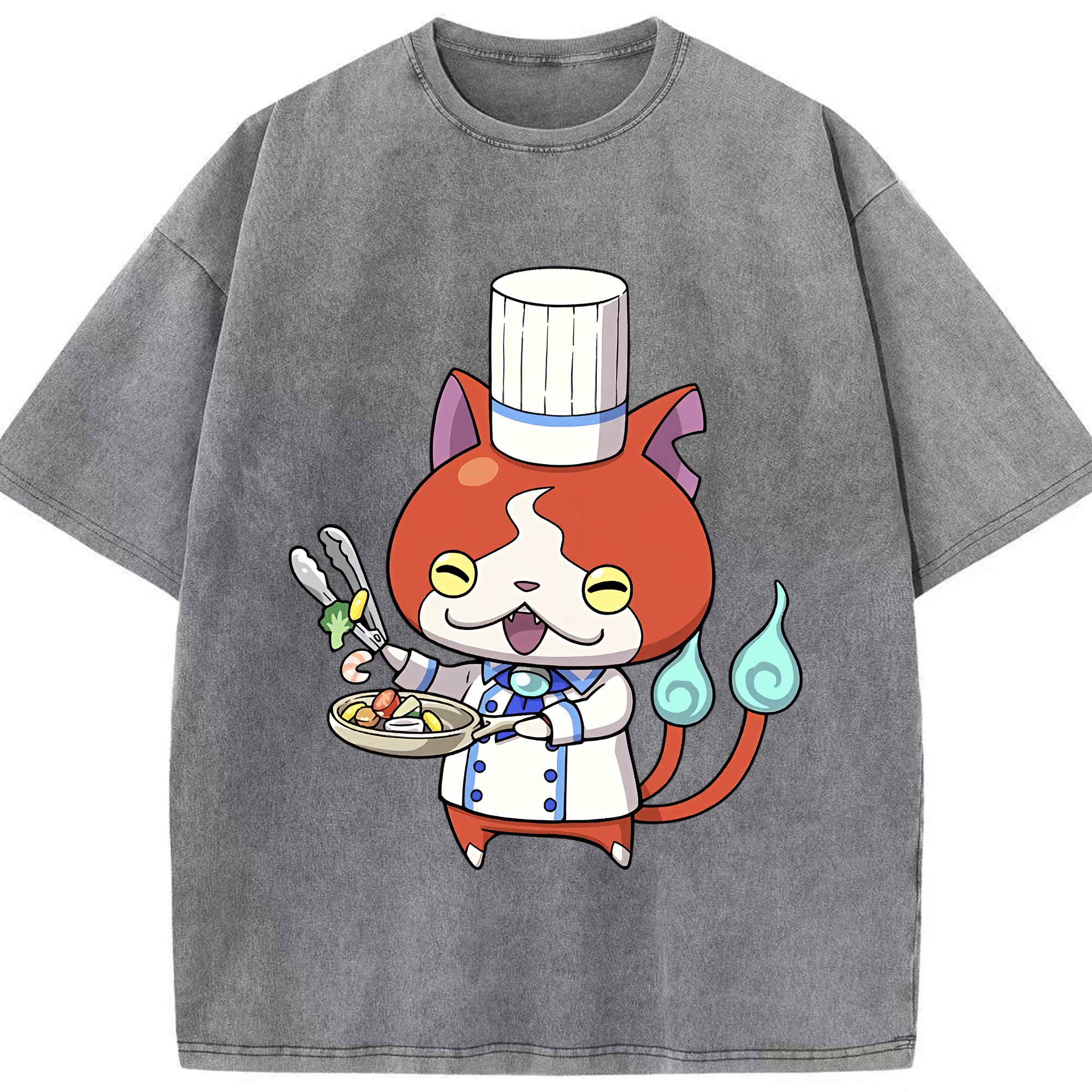 （画像用） 妖怪ウォッチ Yo-kai Watch 綿100% ヴィンテージ風 半袖Tシャツ（フロントプリント）