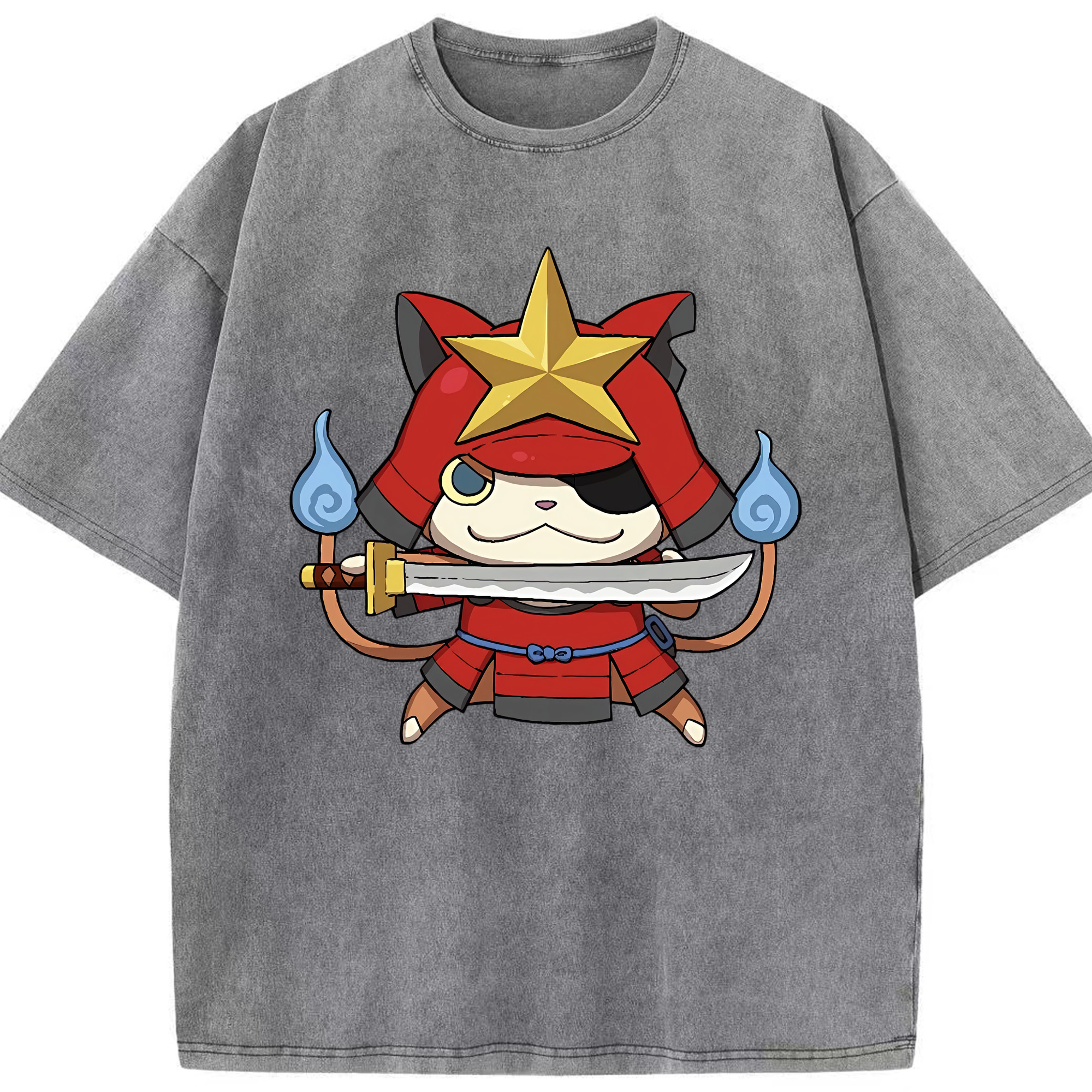 （画像用） 妖怪ウォッチ Yo-kai Watch 綿100% ヴィンテージ風 半袖Tシャツ（フロントプリント）
