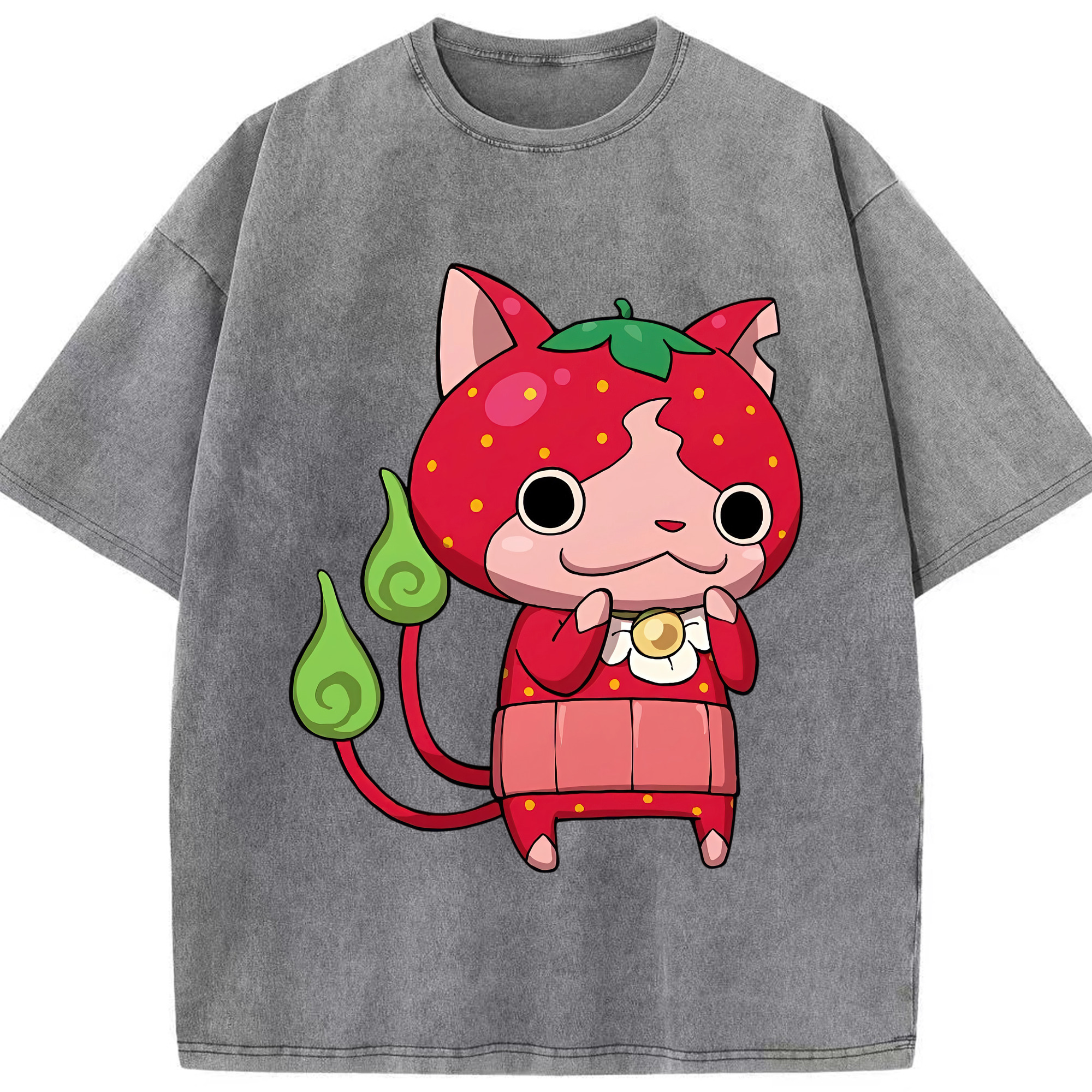 （画像用） 妖怪ウォッチ Yo-kai Watch 綿100% ヴィンテージ風 半袖Tシャツ（フロントプリント）