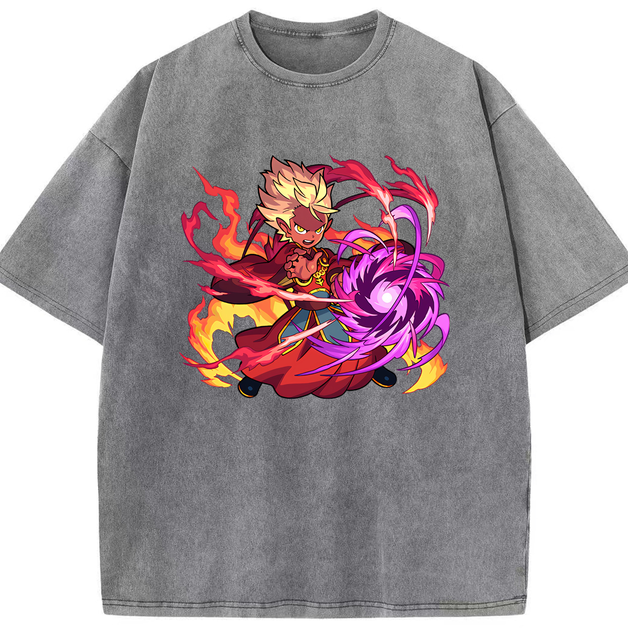 （画像用） 妖怪ウォッチ Yo-kai Watch 綿100% ヴィンテージ風 半袖Tシャツ（フロントプリント）