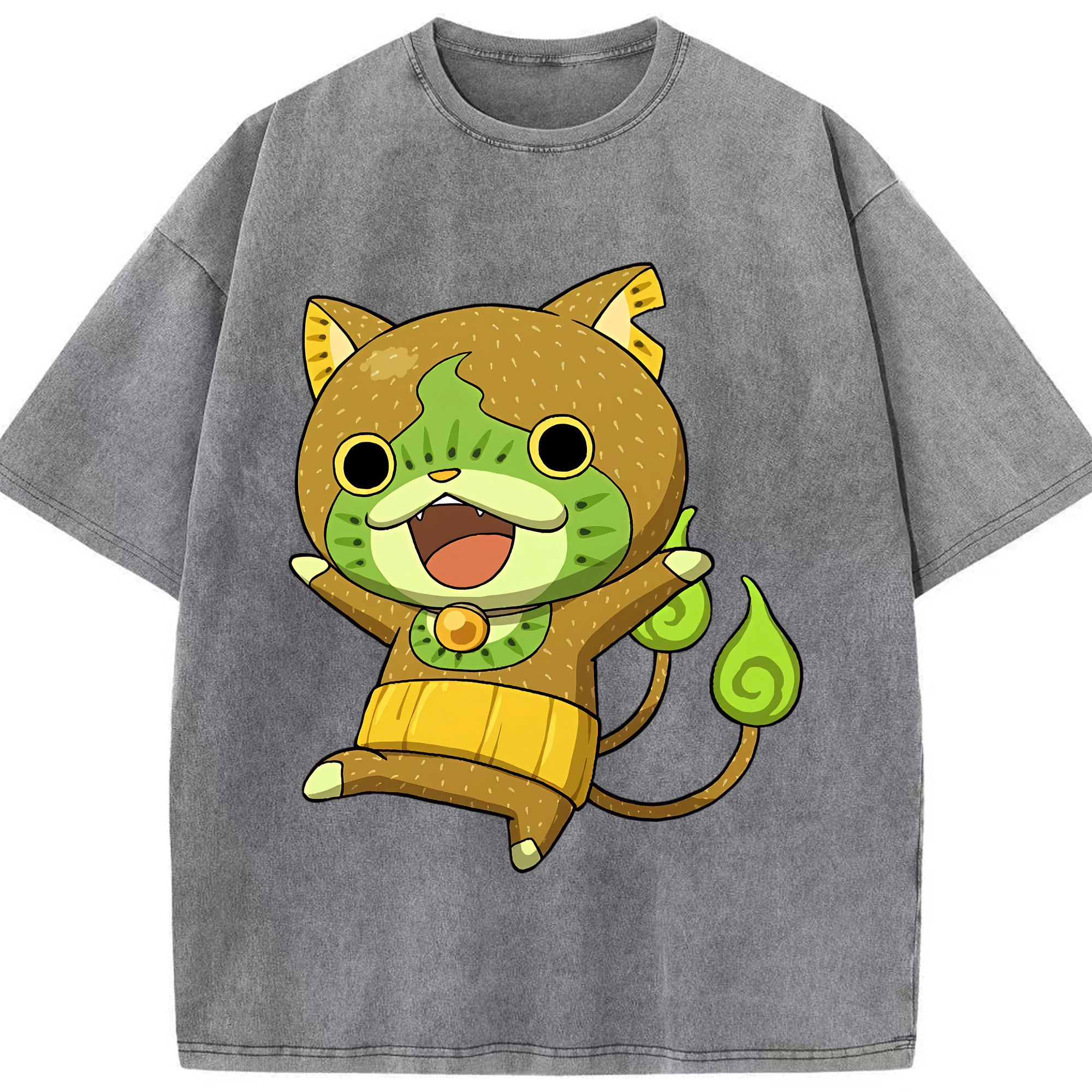 （画像用） 妖怪ウォッチ Yo-kai Watch 綿100% ヴィンテージ風 半袖Tシャツ（フロントプリント）