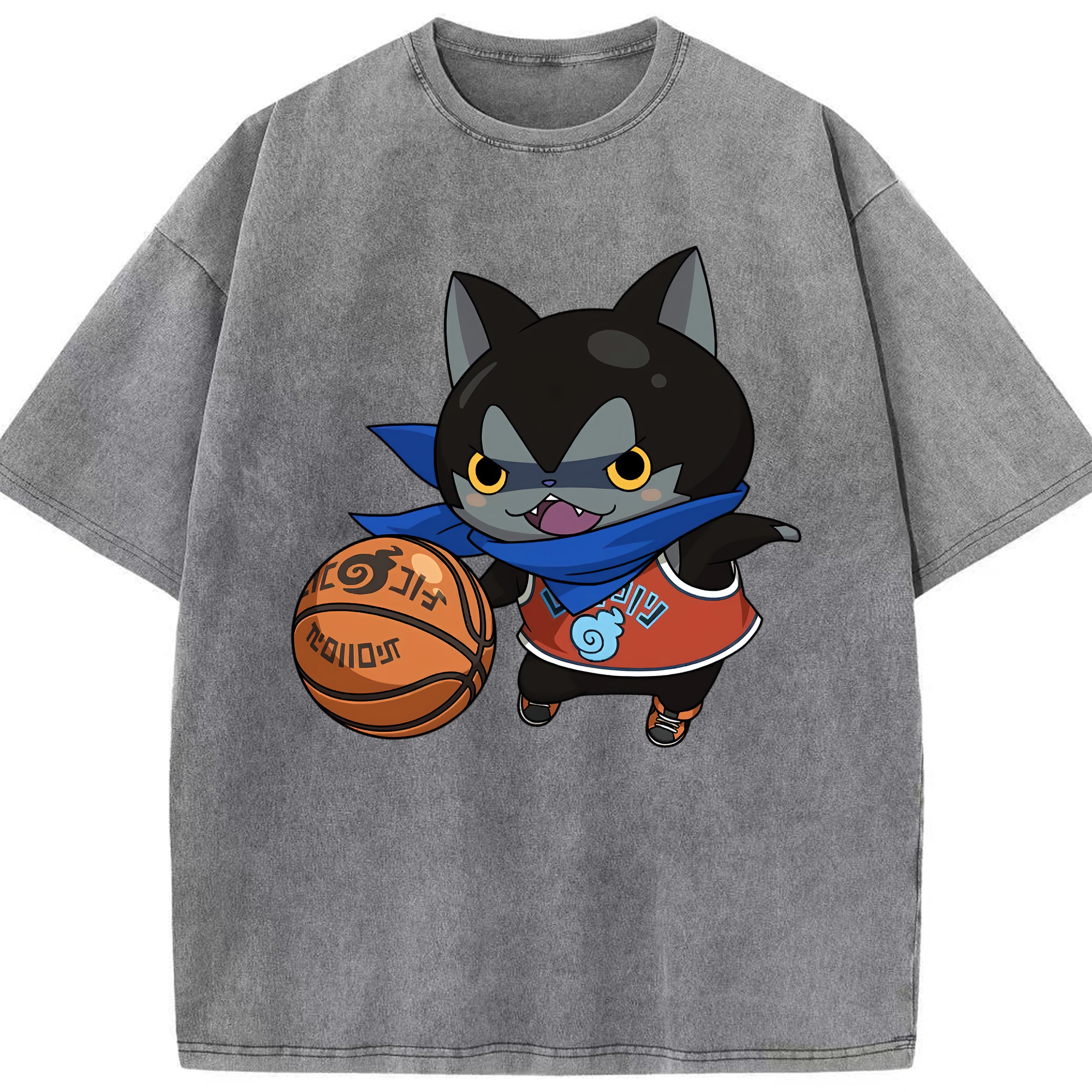 （画像用） 妖怪ウォッチ Yo-kai Watch 綿100% ヴィンテージ風 半袖Tシャツ（フロントプリント）