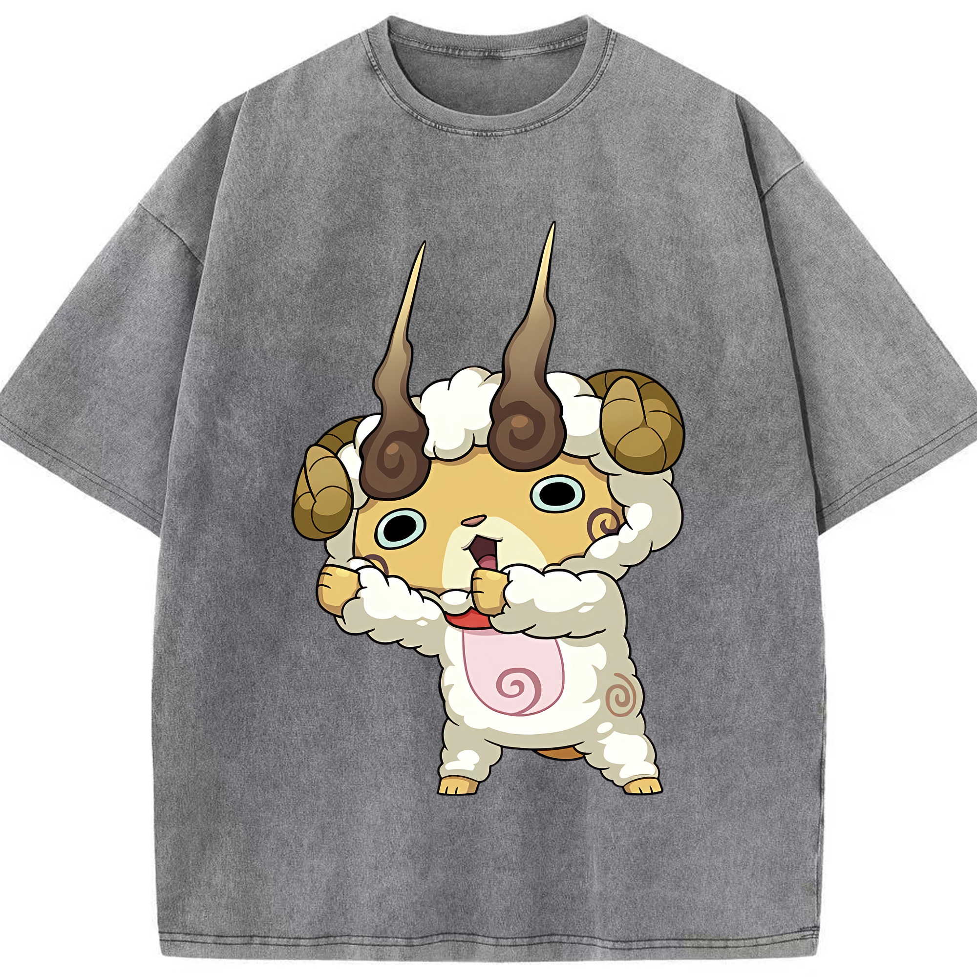 （画像用） 妖怪ウォッチ Yo-kai Watch 綿100% ヴィンテージ風 半袖Tシャツ（フロントプリント）
