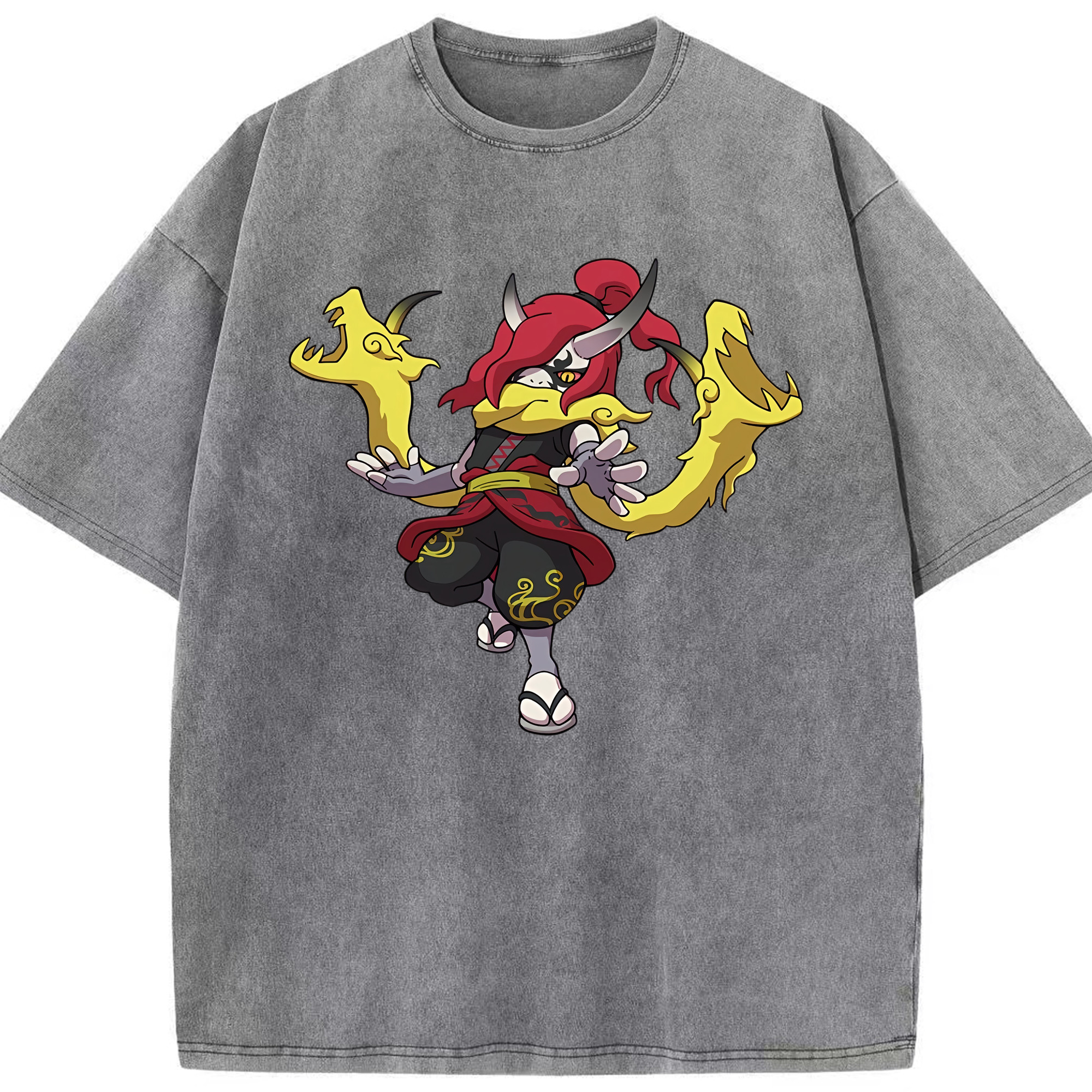 （画像用） 妖怪ウォッチ Yo-kai Watch 綿100% ヴィンテージ風 半袖Tシャツ（フロントプリント）