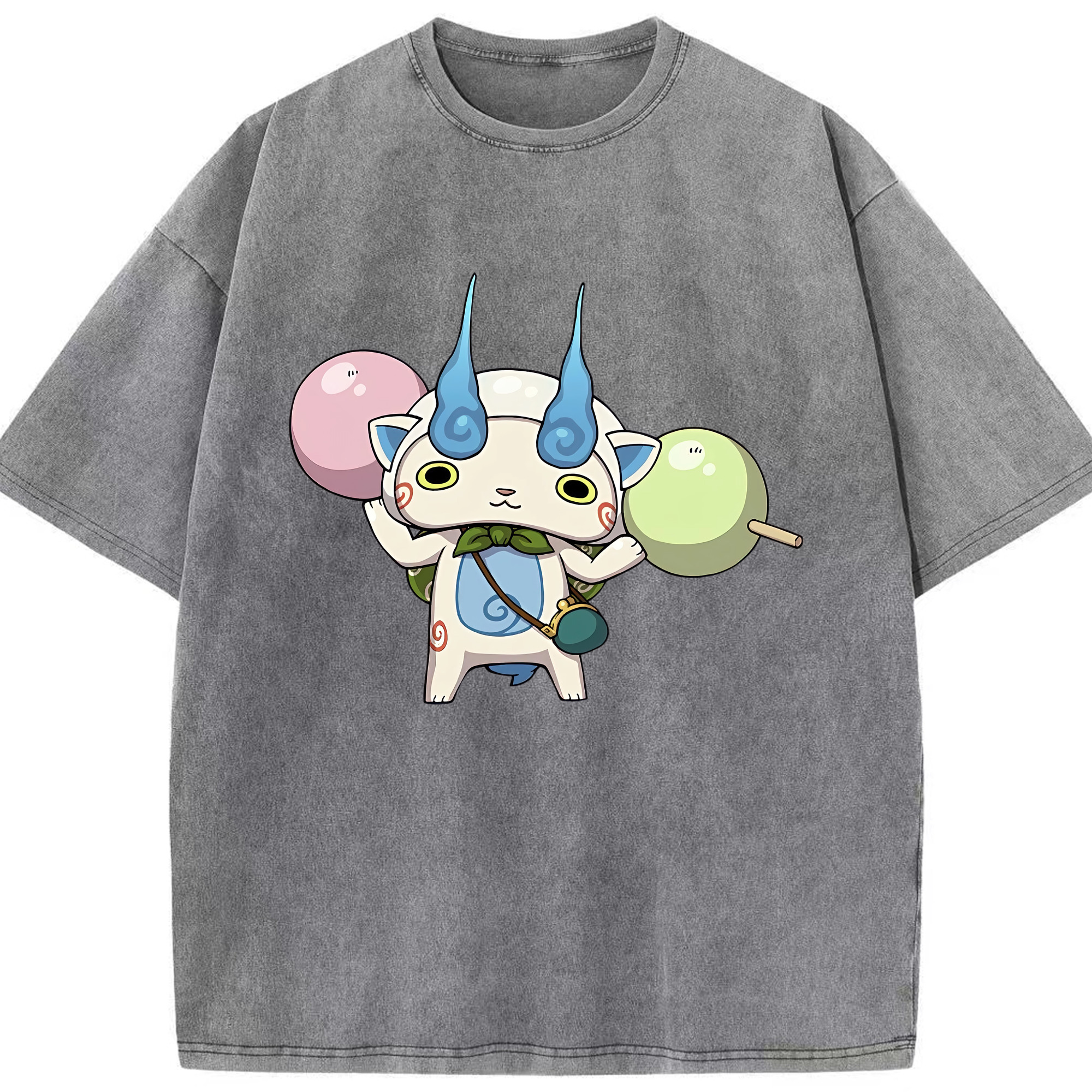 （画像用） 妖怪ウォッチ Yo-kai Watch 綿100% ヴィンテージ風 半袖Tシャツ（フロントプリント）